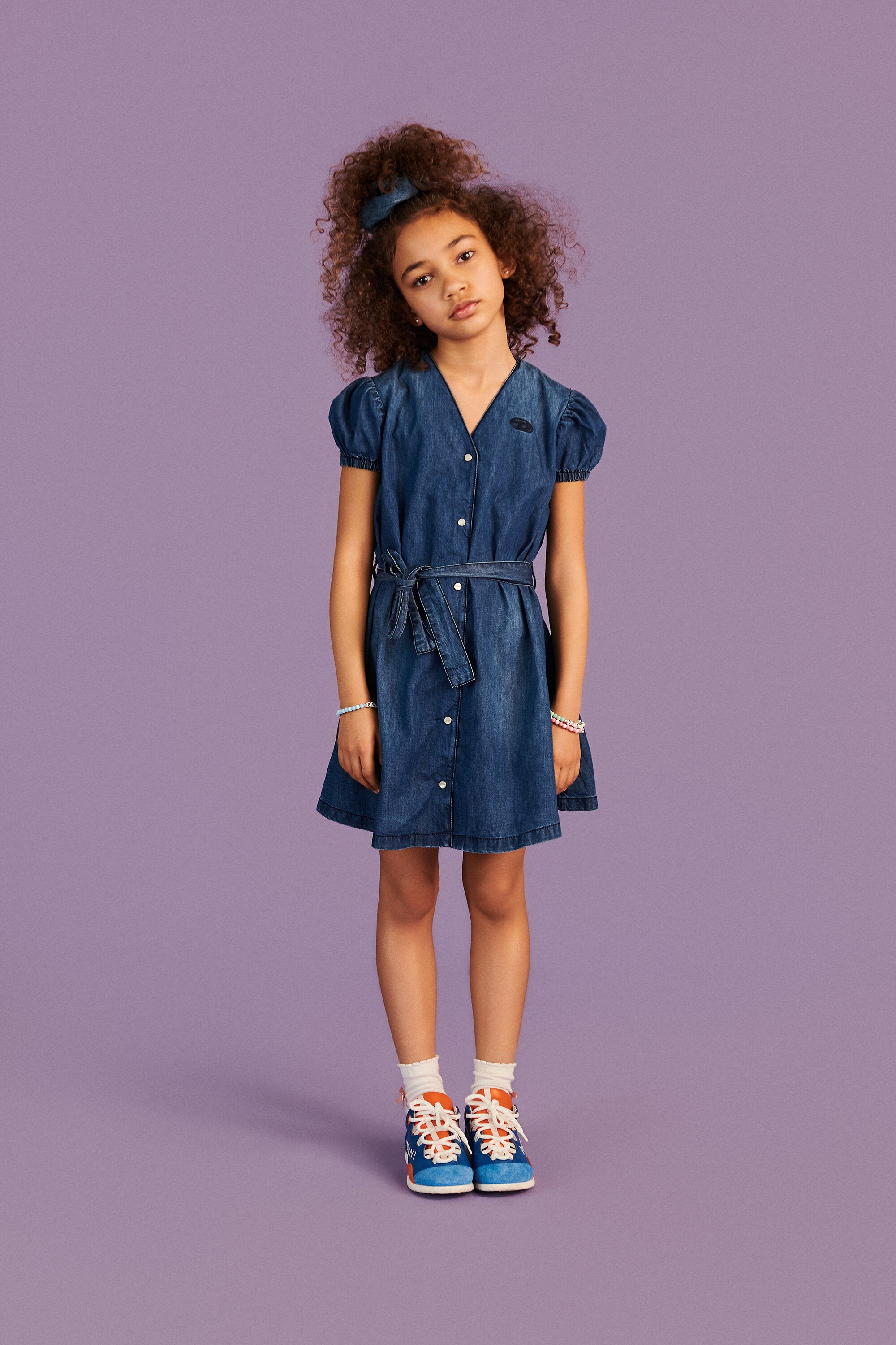 Denimkleid mit Logo