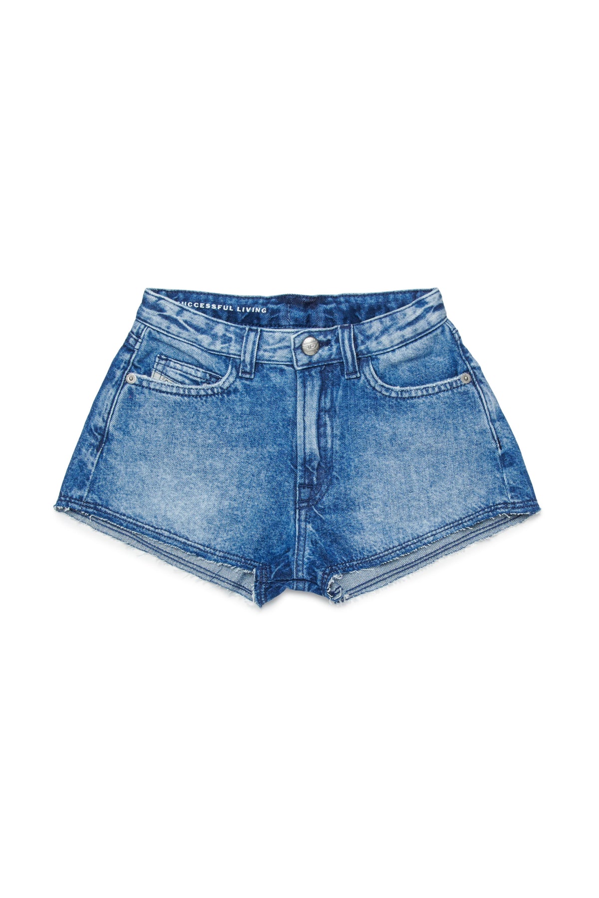 Hellblaue Denim-Shorts