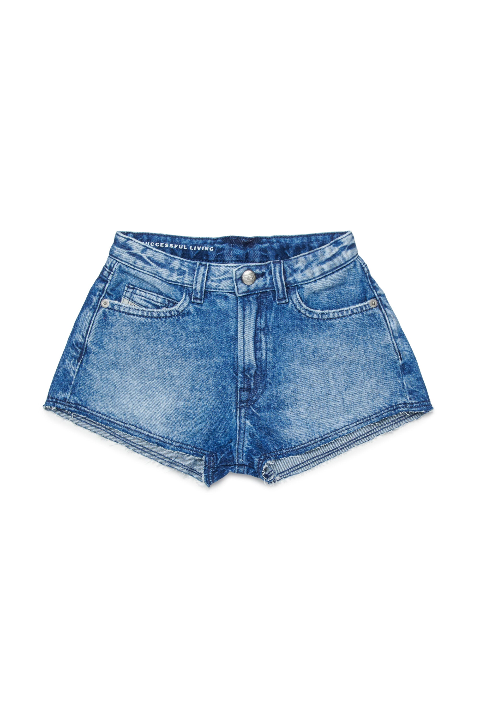 Hellblaue Denim-Shorts