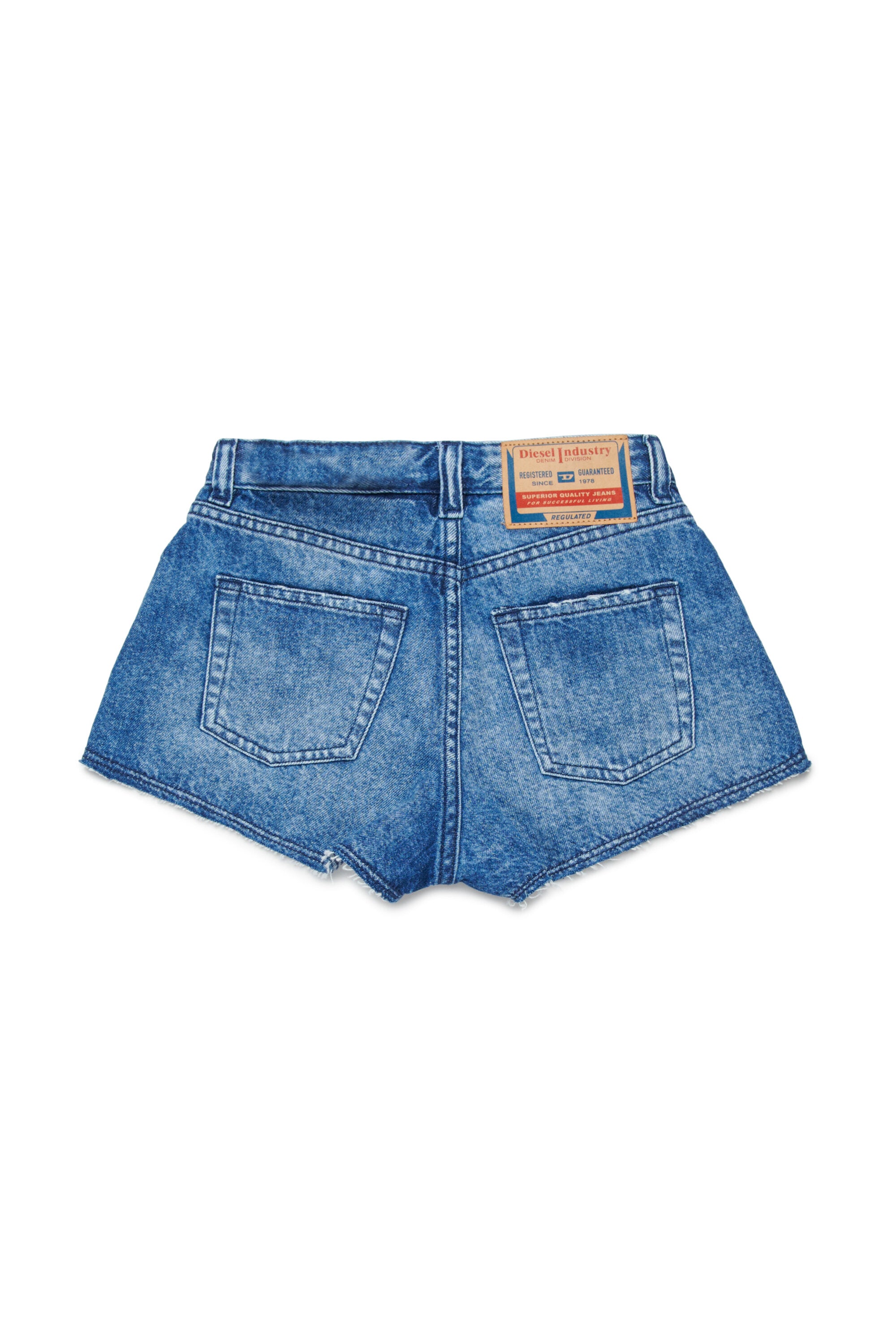 Light blue denim shorts