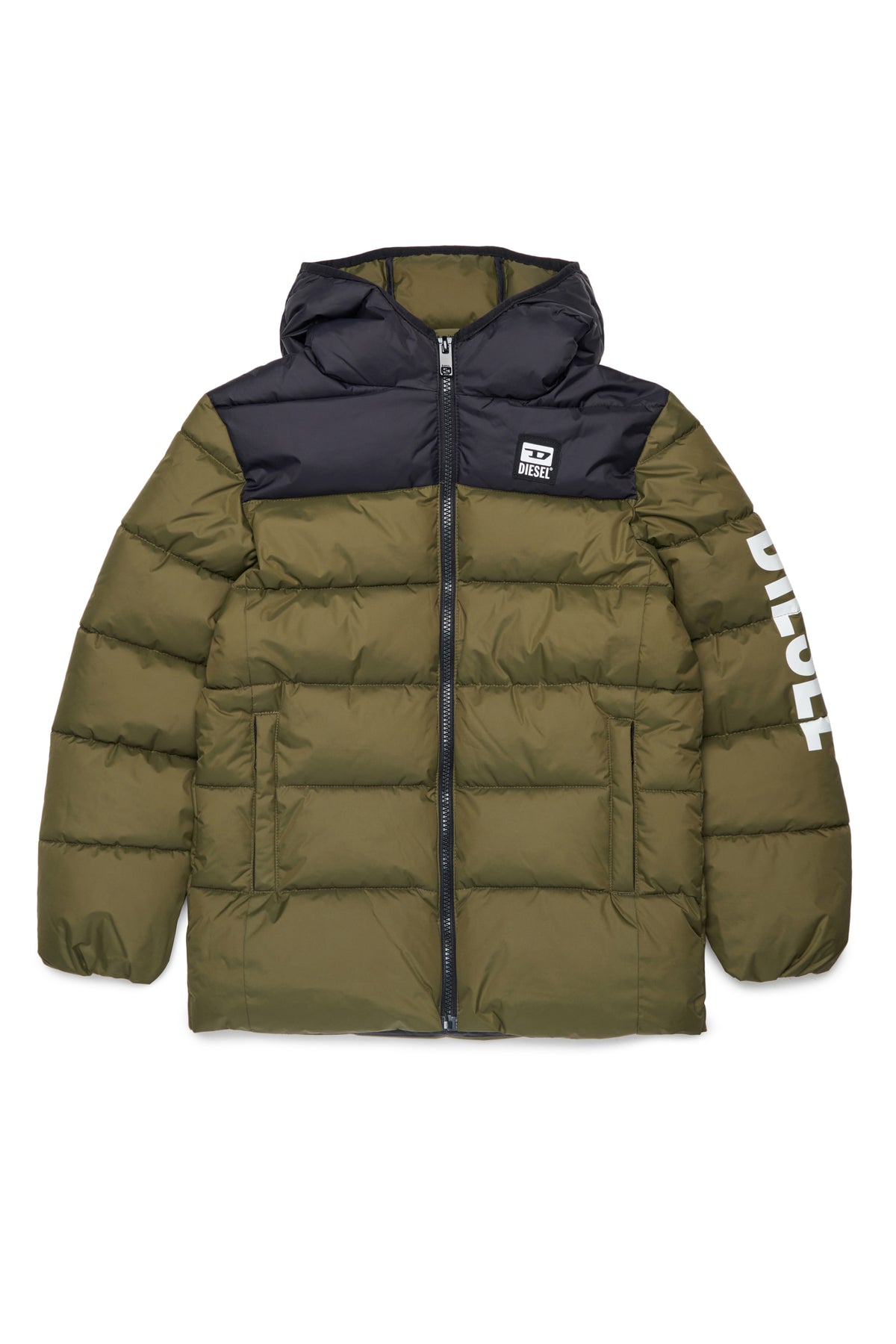 Padded jacket with logo