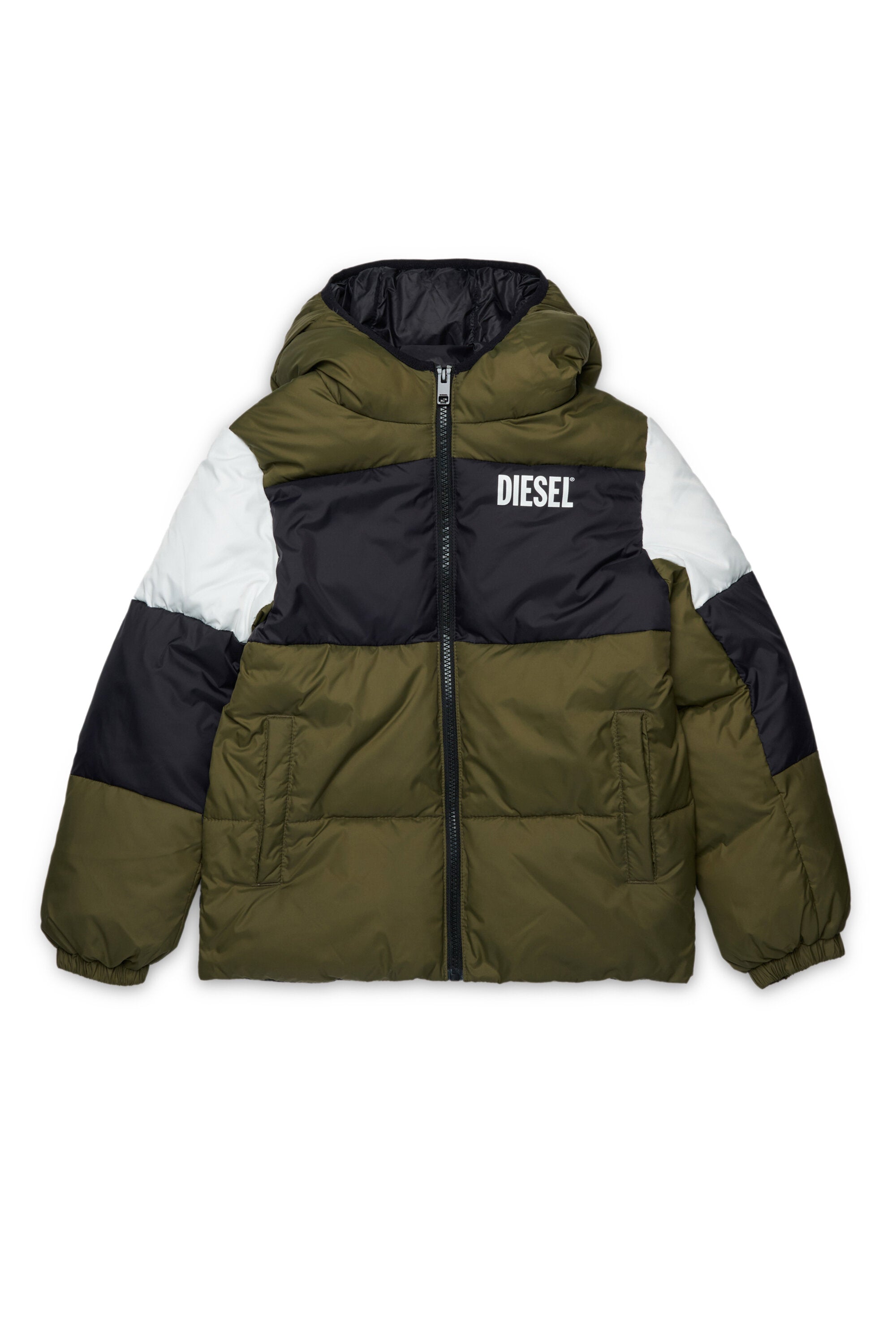 Giacca imbottita colorblock con logo