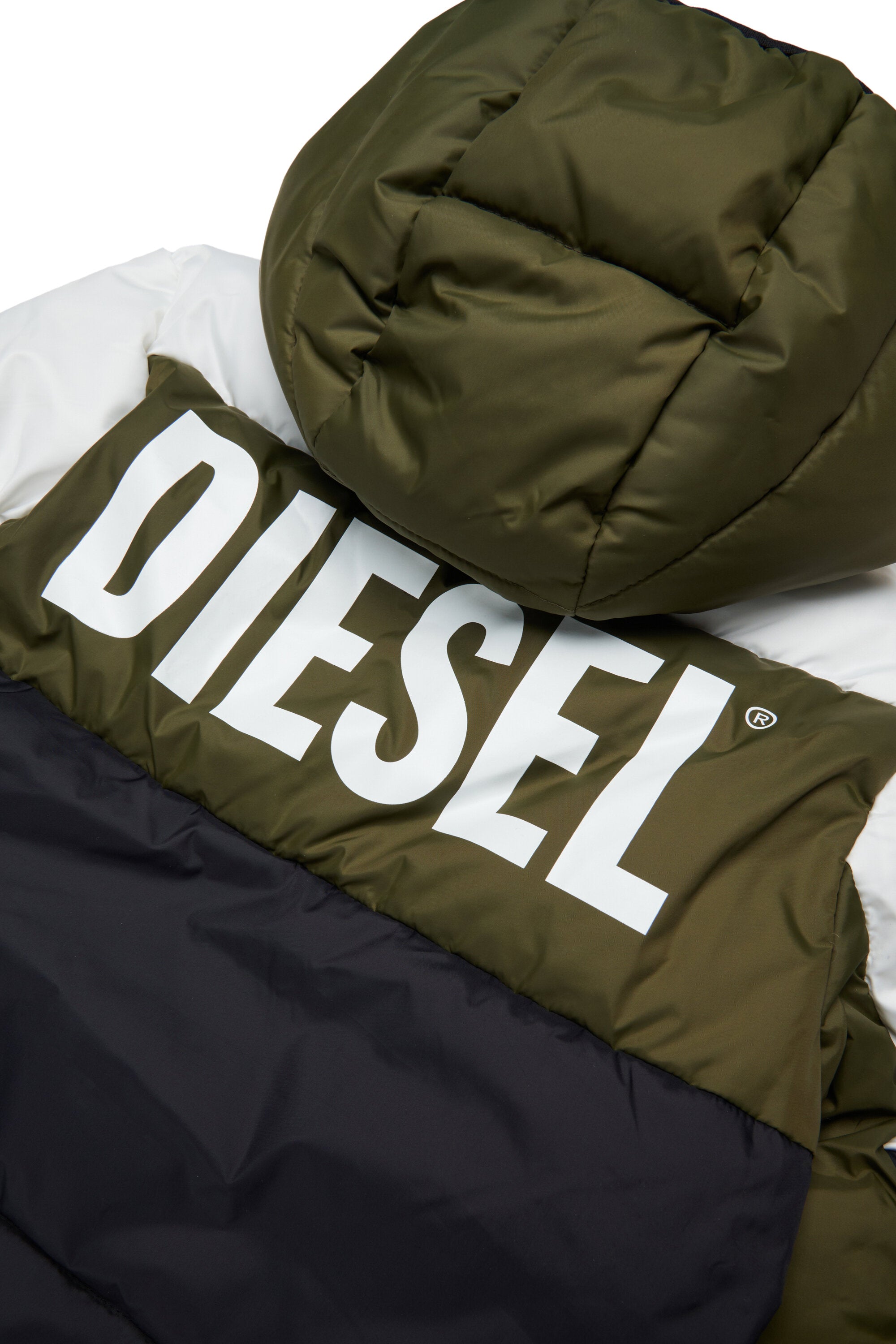 Veste matelassée colorblock avec logo