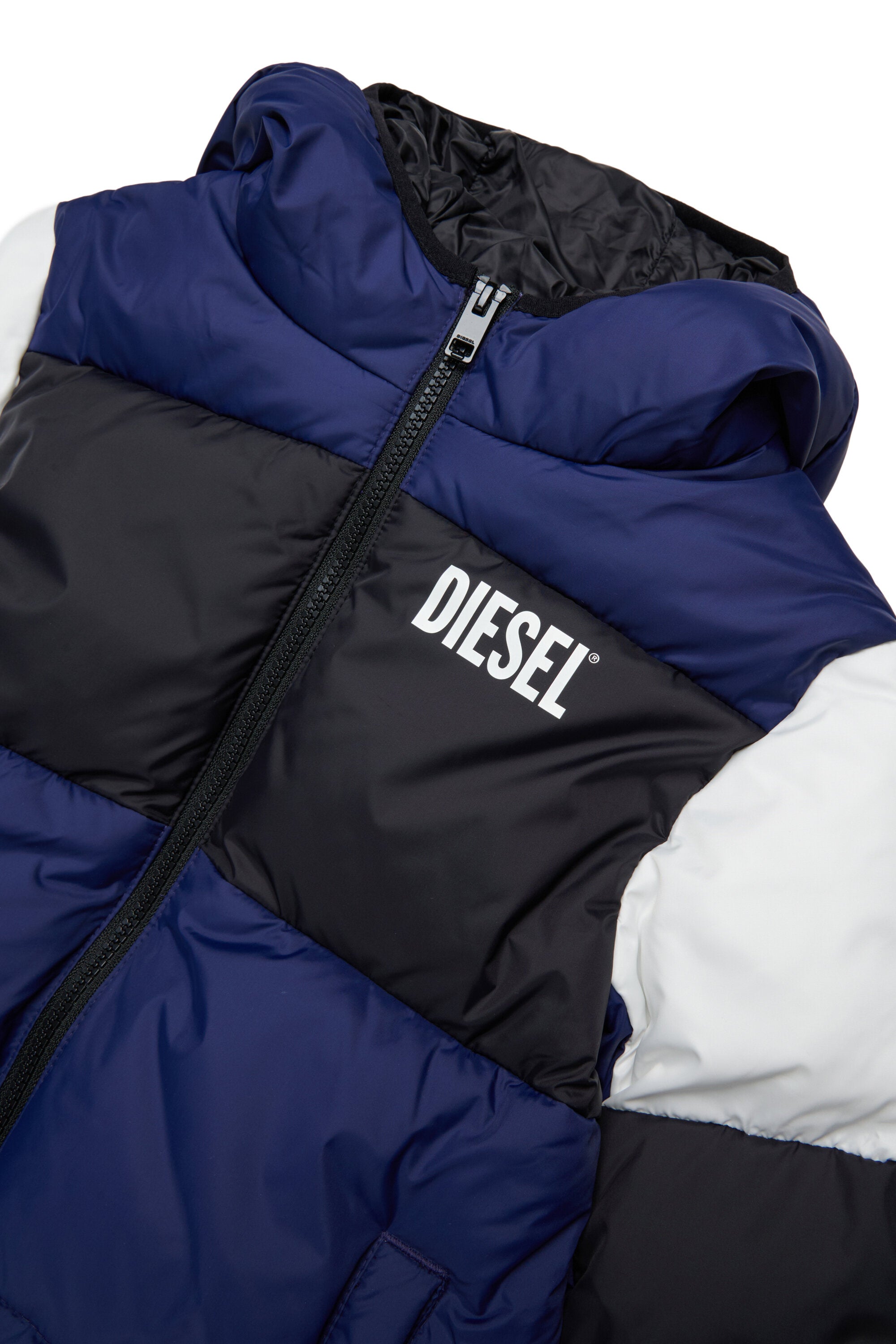 Giacca imbottita colorblock con logo