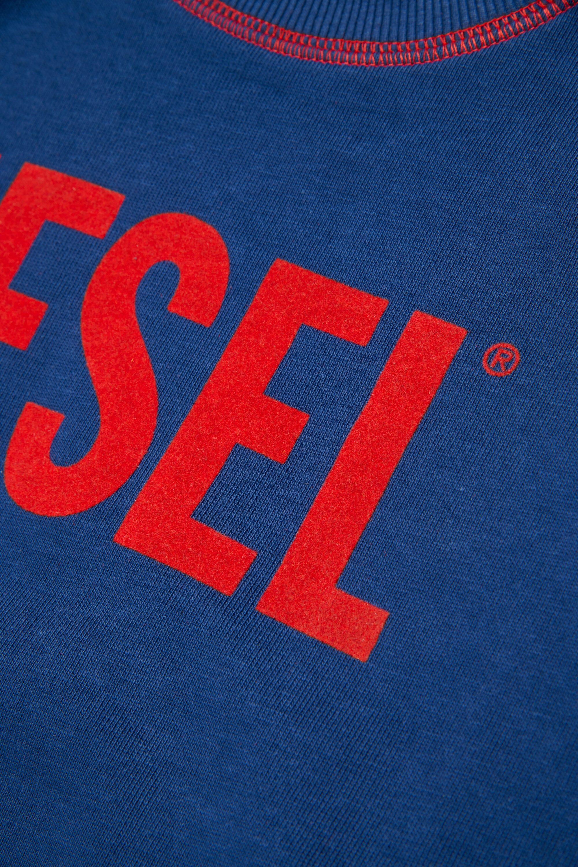 Sweatshirt with Diesel logo and kangaroo pocket