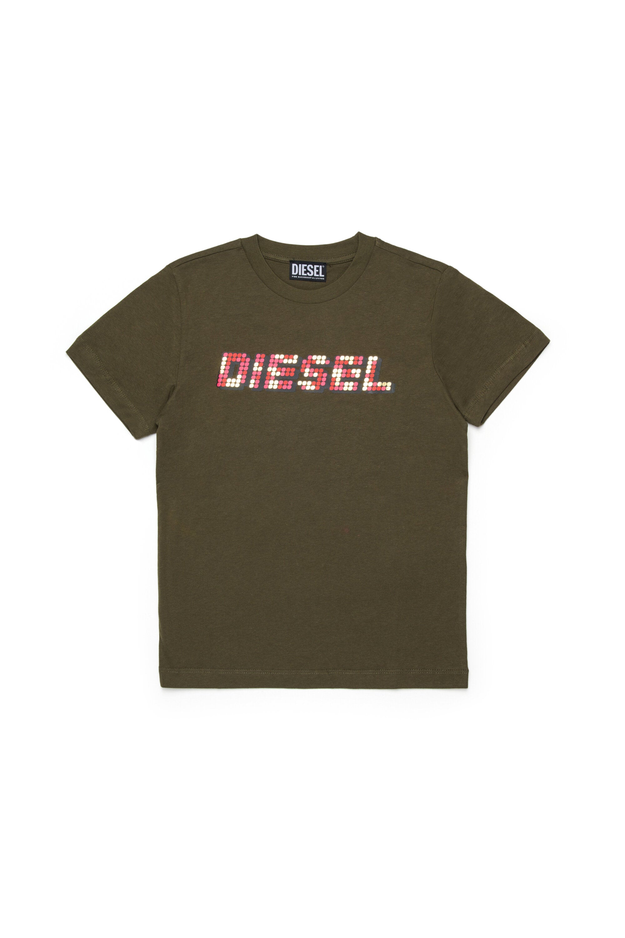 T-shirt con logo multicolore