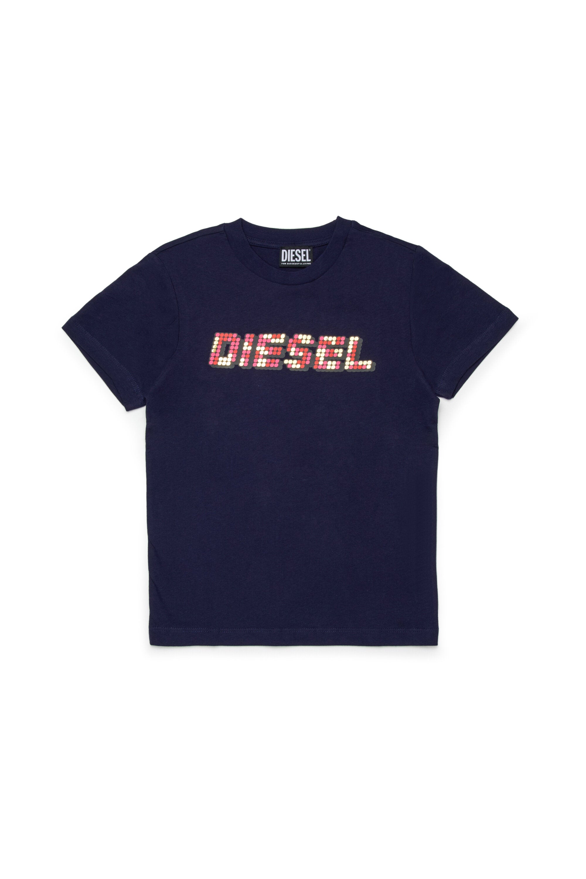 T-Shirt mit mehrfarbigem Logo