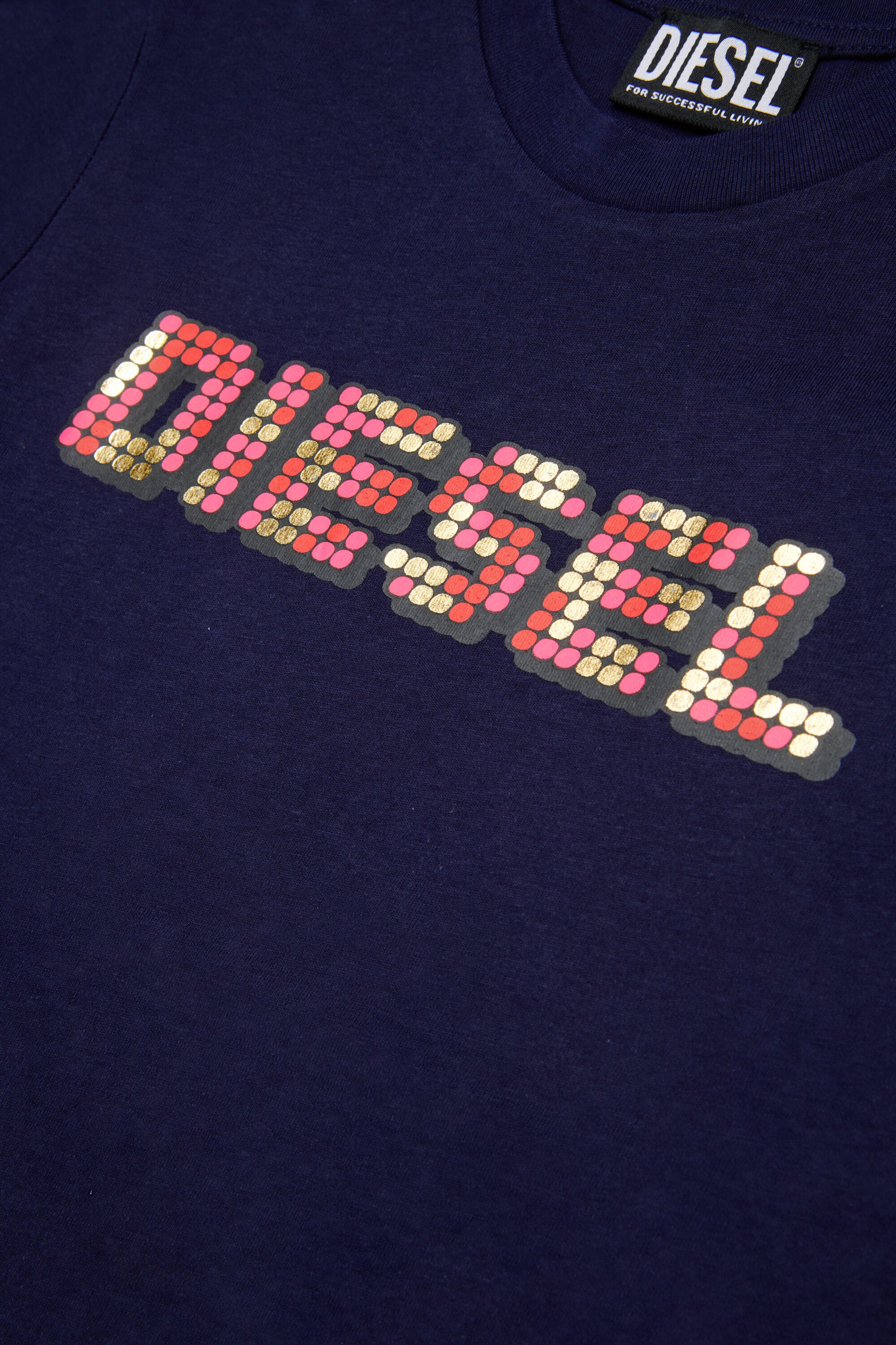 T-Shirt mit mehrfarbigem Logo
