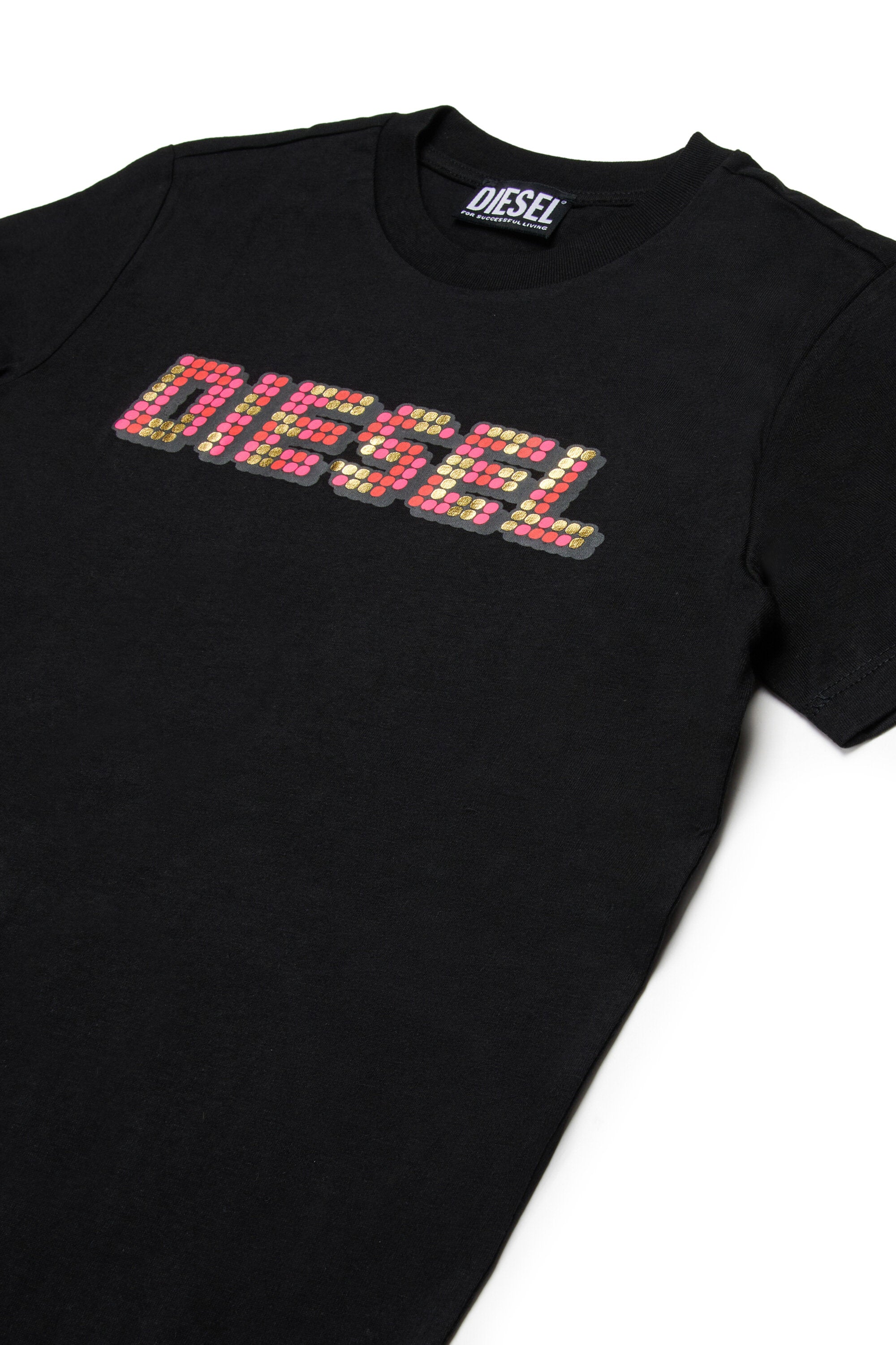 T-Shirt mit mehrfarbigem Logo