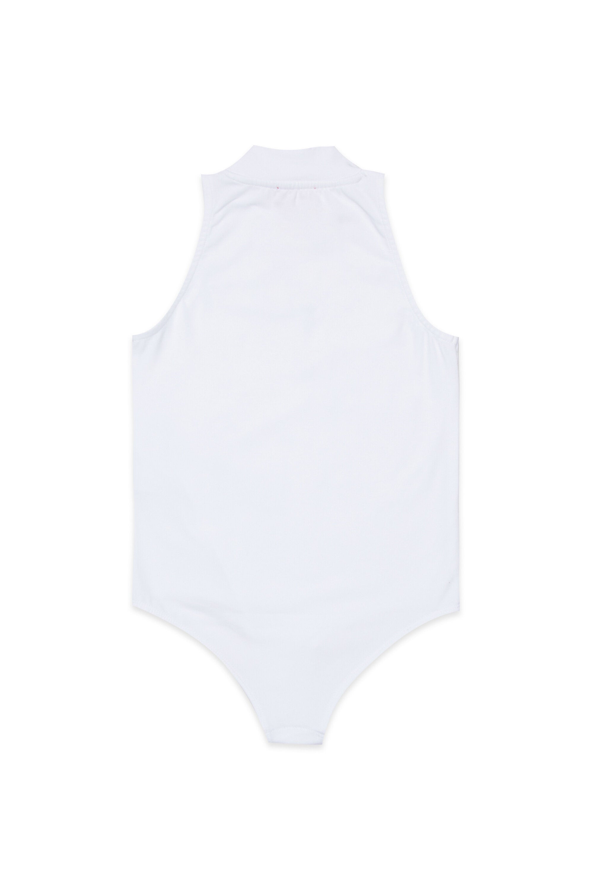 Sleeveless bodysuit with logo