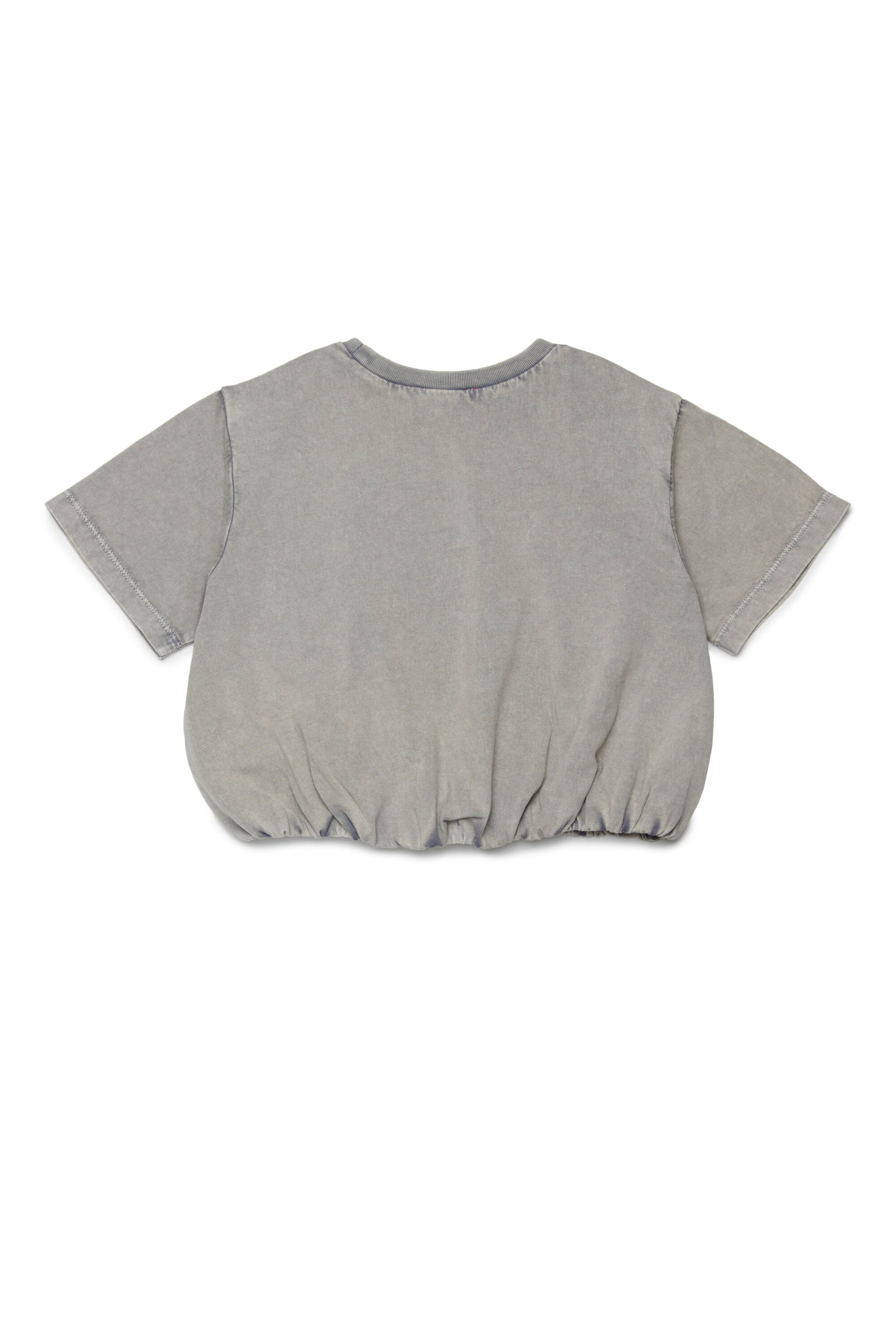 T-shirt corta con logo ricamato