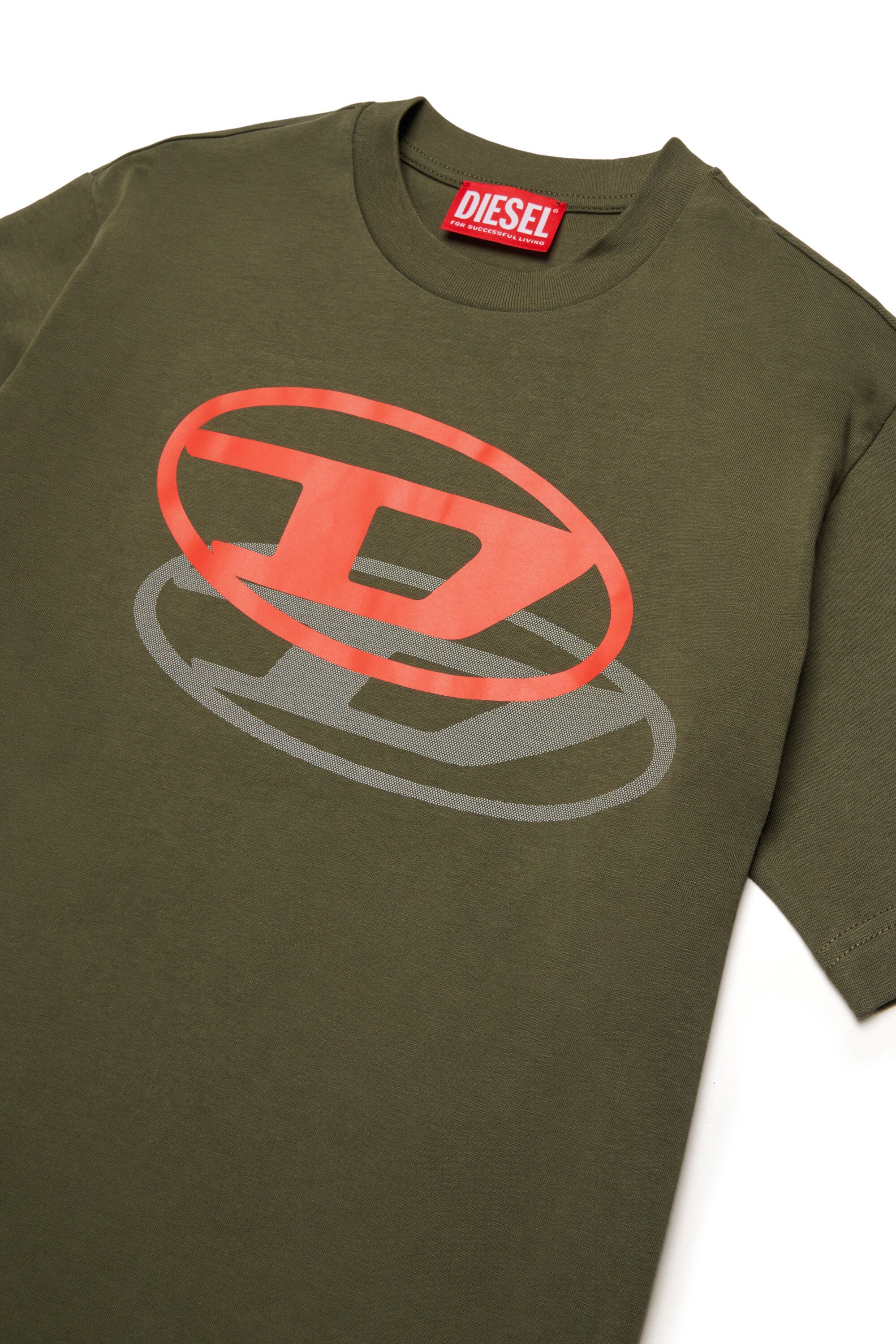 T-Shirt mit aufgedrucktem Oval D Logo