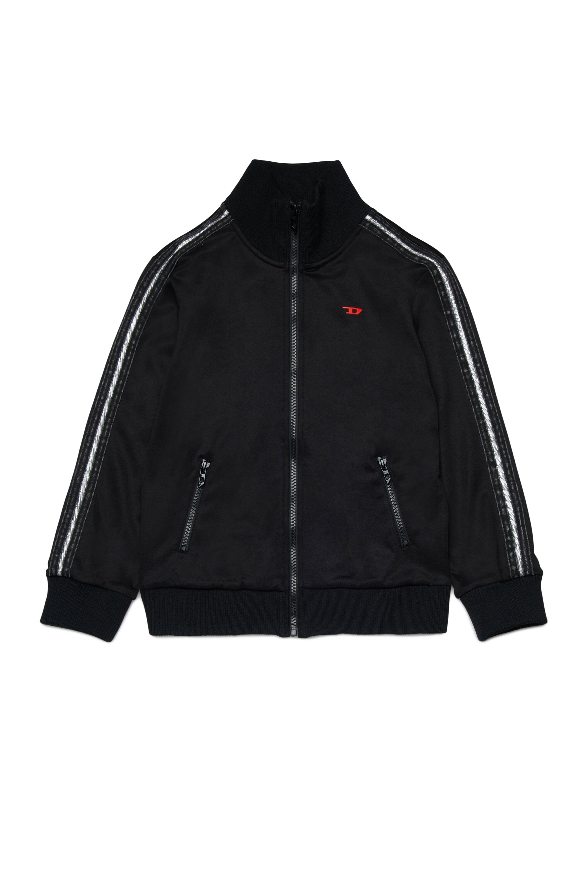 Sweatshirt mit durchgehendem Reißverschluss und Logo