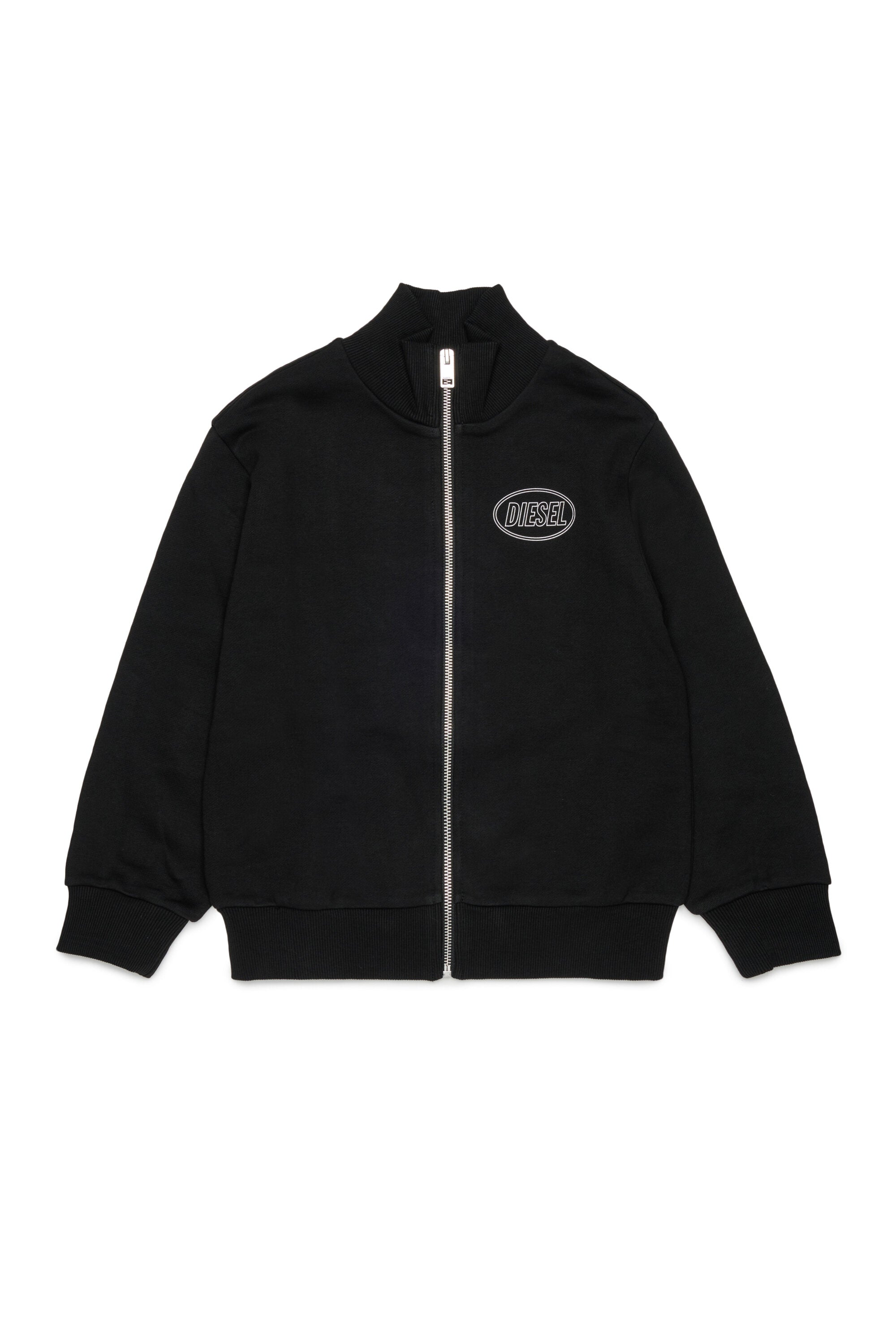 Sweatshirt mit durchgehendem Reißverschluss und Logo