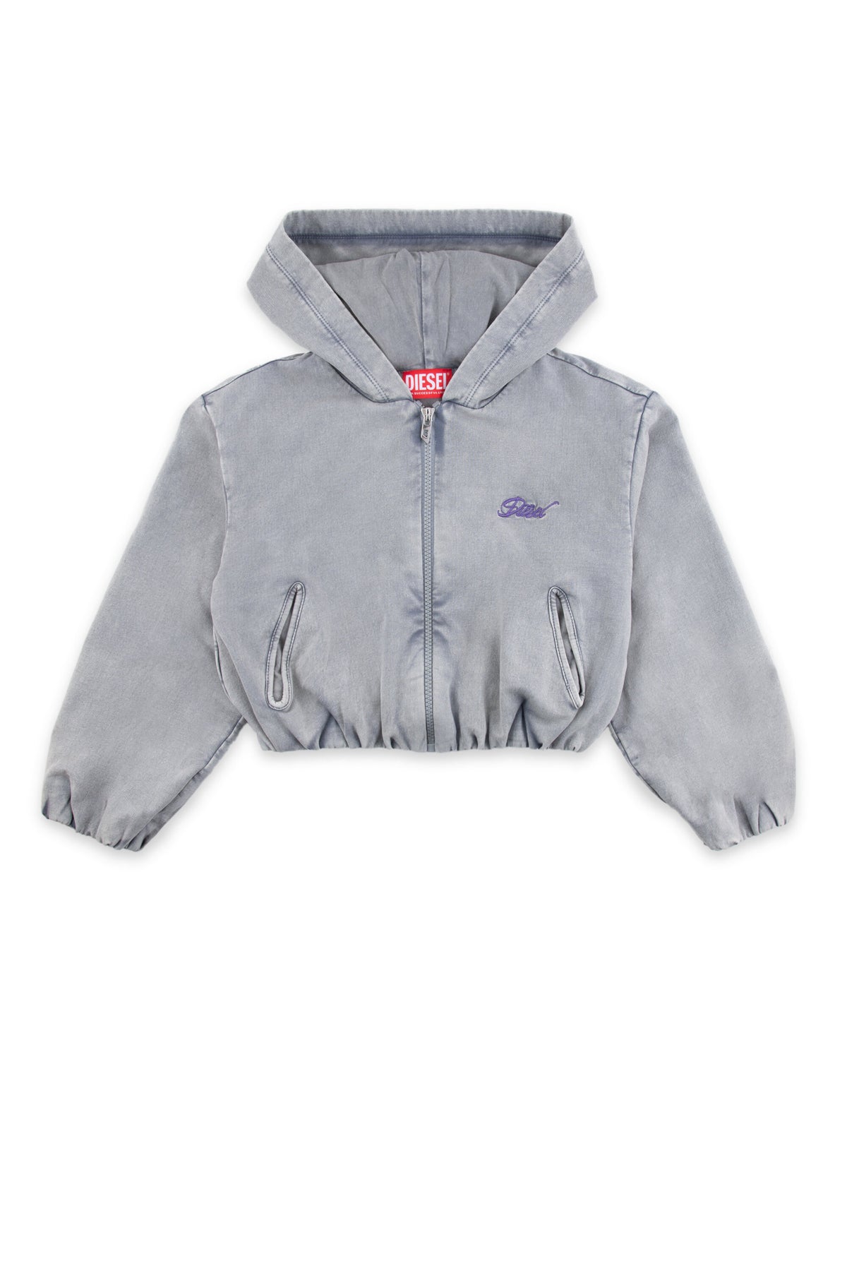 Sudadera con cremallera completa y logo