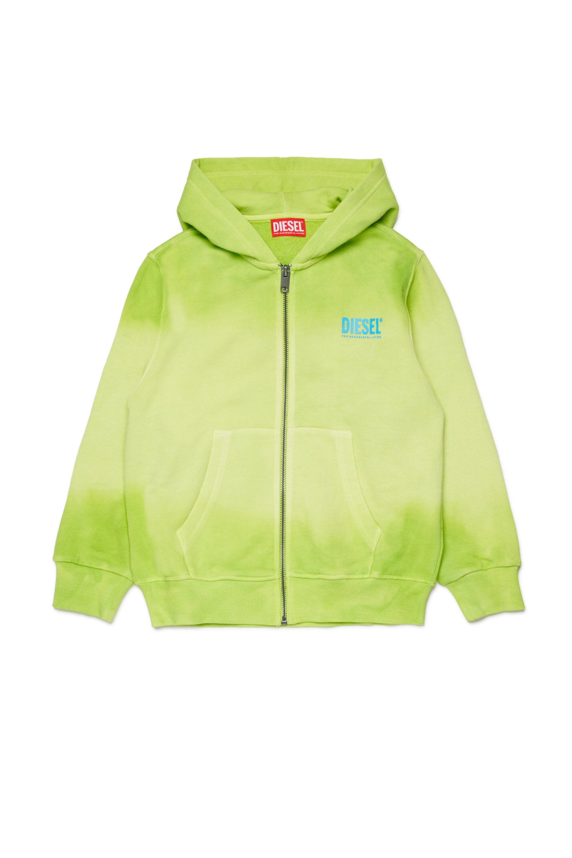 Sudadera con cremallera completa y logotipo estampado