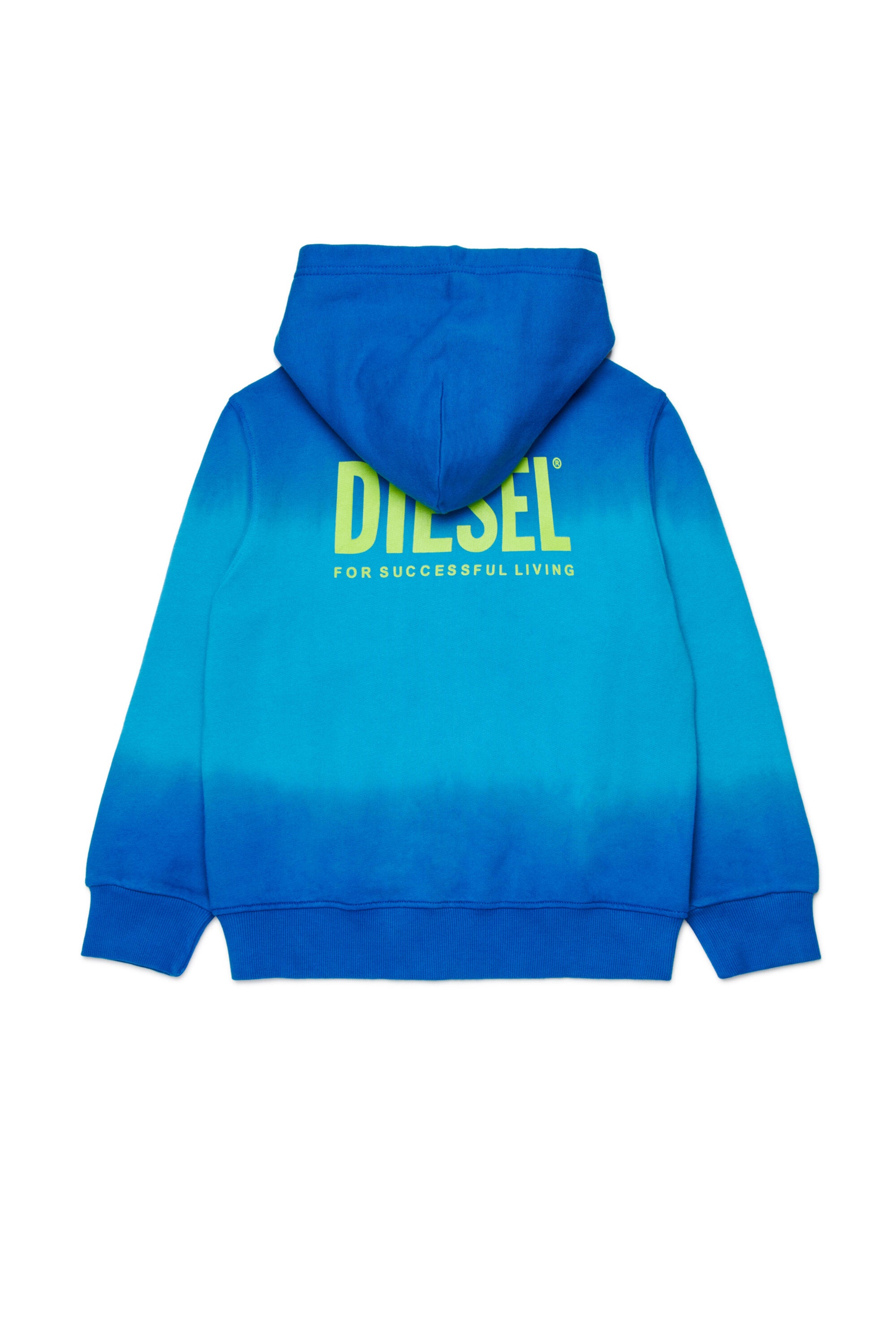 Felpa fully zip con logo stampato