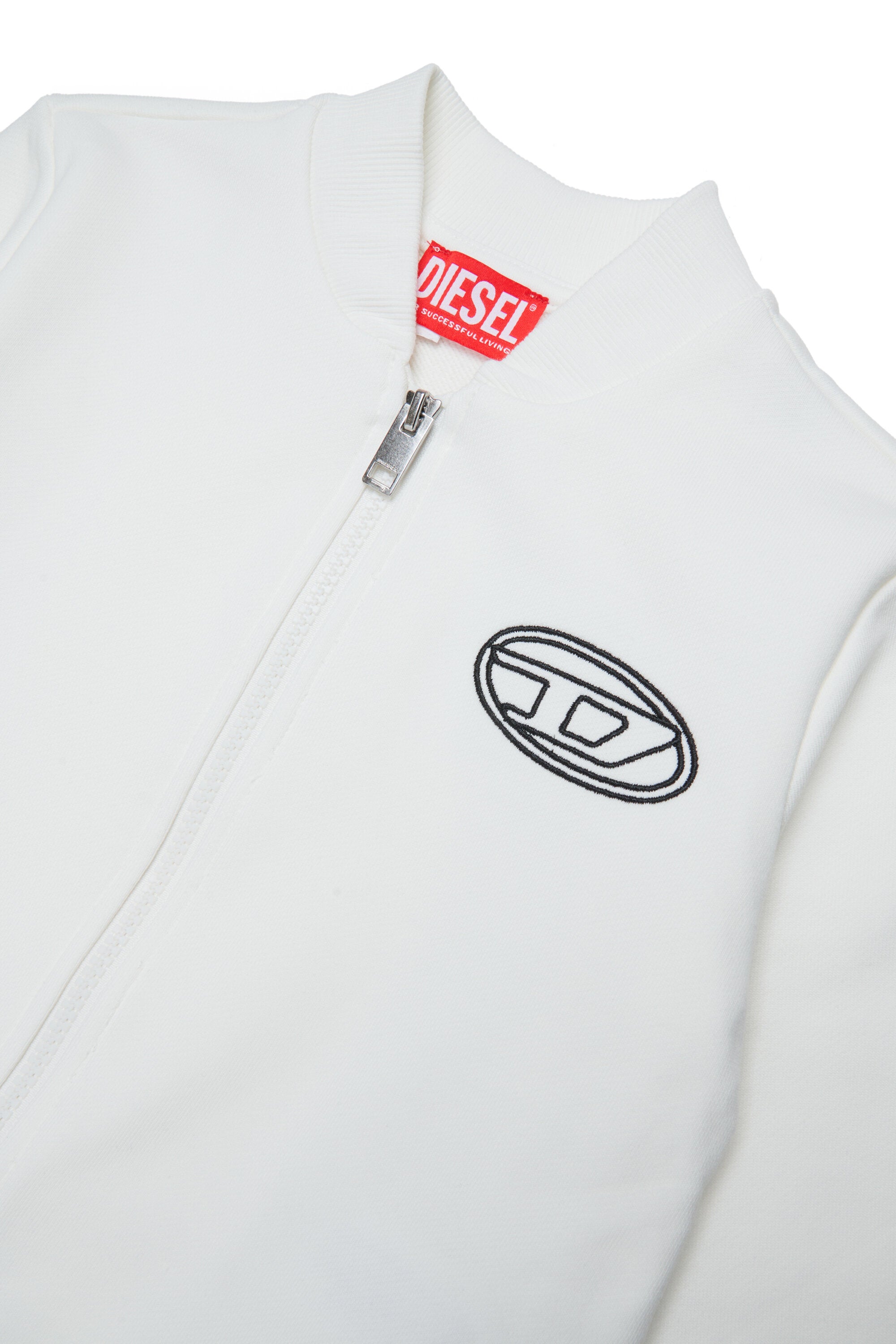 Sudadera con cremallera completa y logo