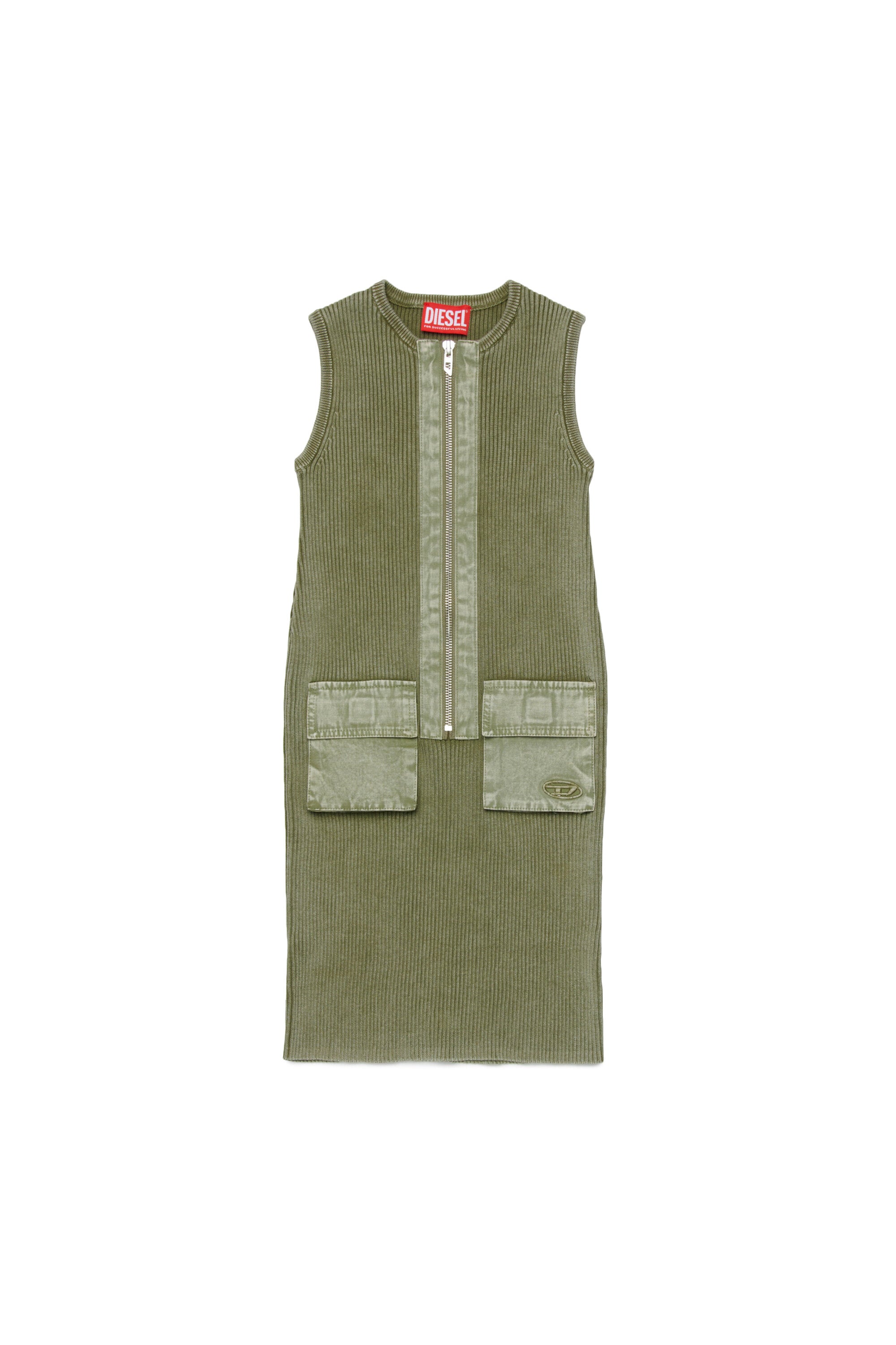Ärmelloses Kleid mit aufgesetzten Taschen