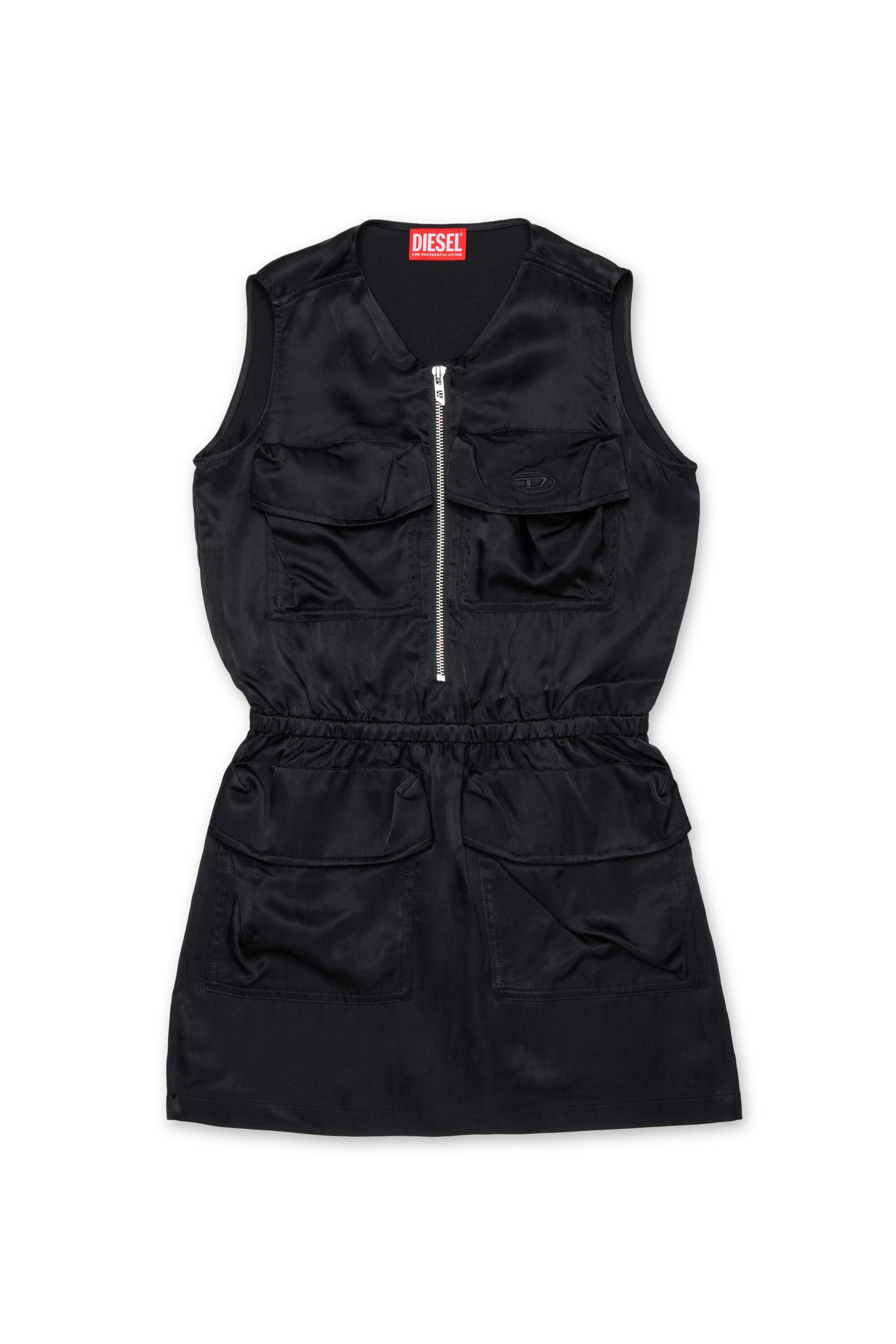 Ärmelloses Kleid mit Logo