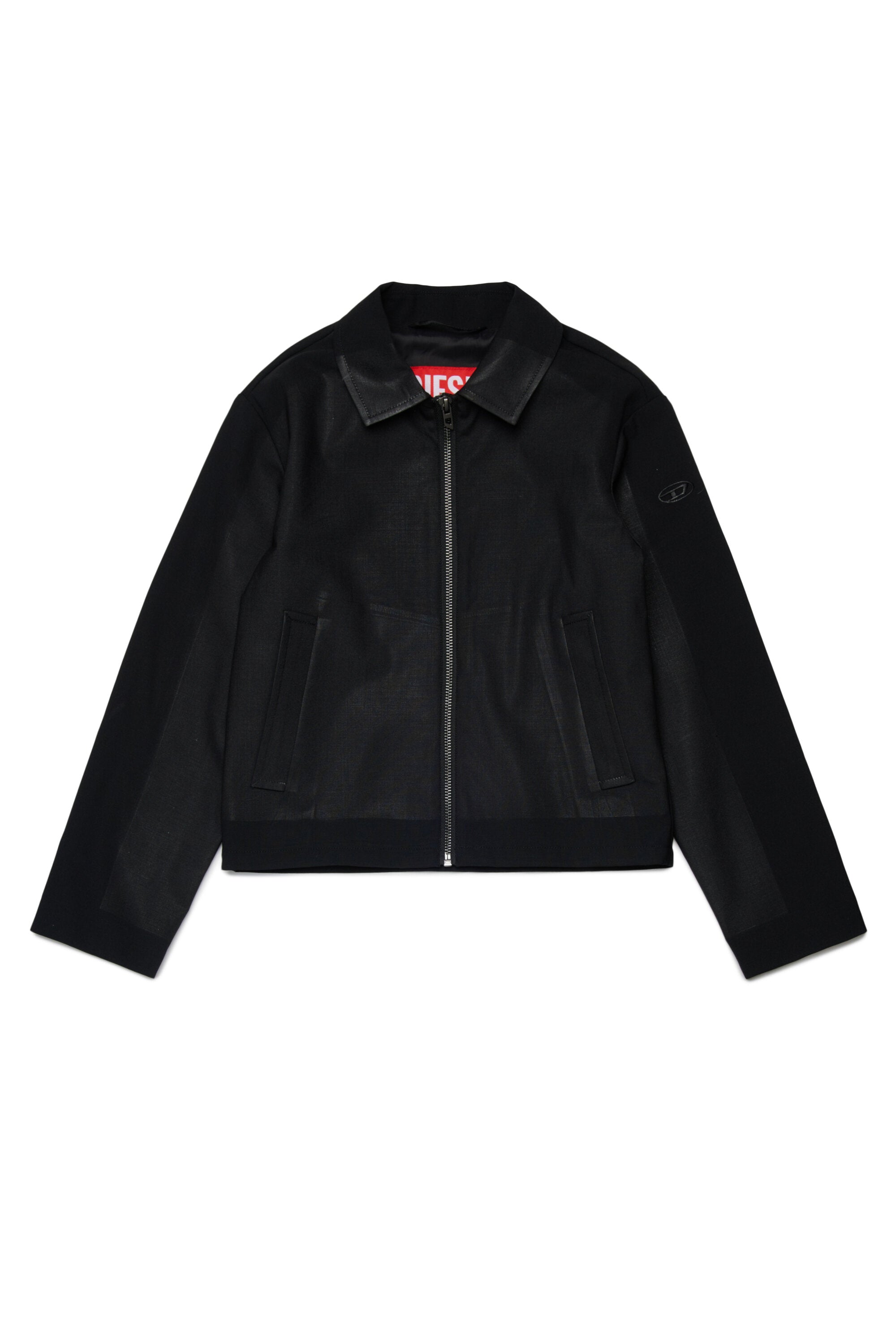Giacca biker con logo
