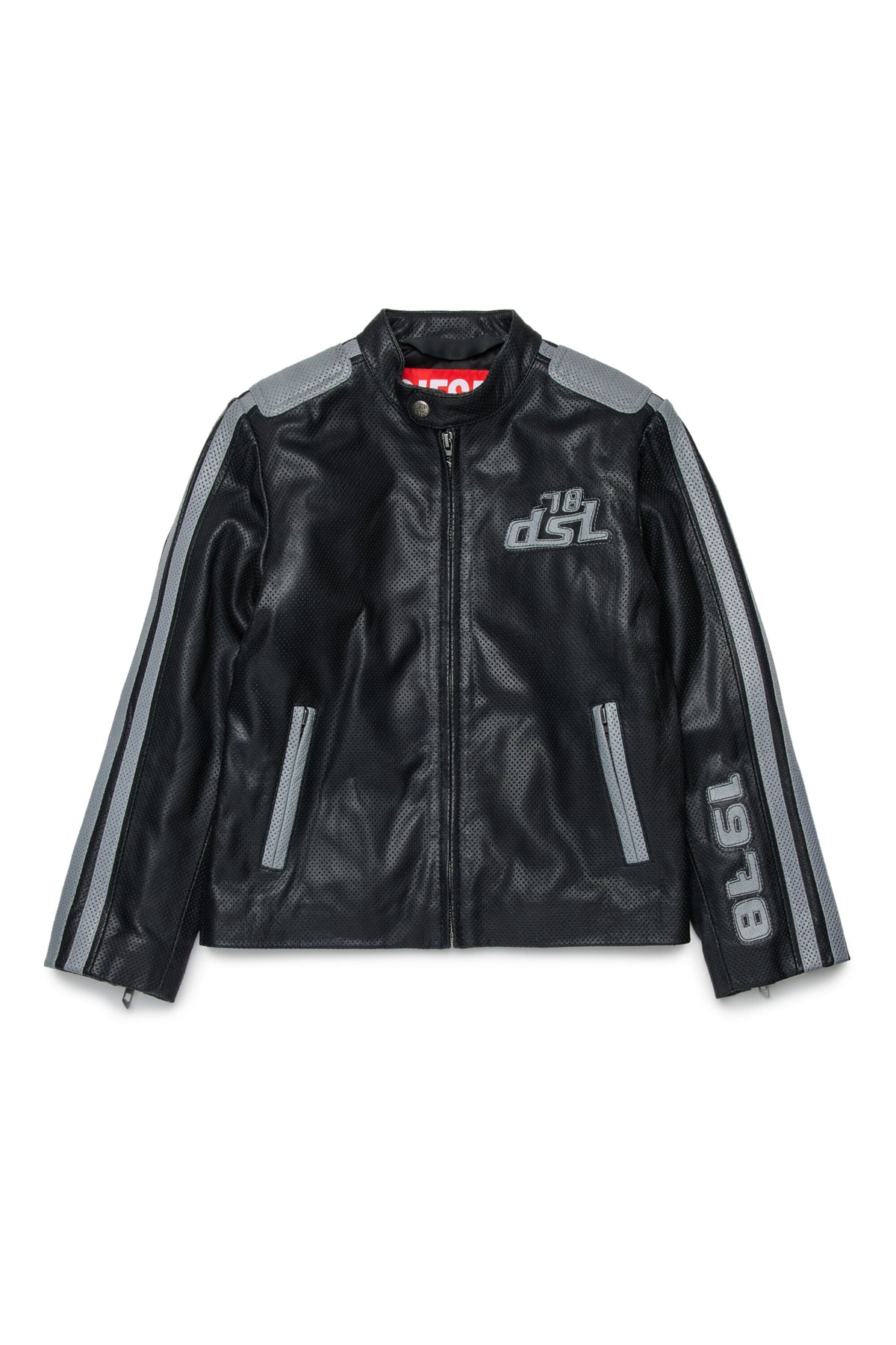 Veste biker avec logo imprimé