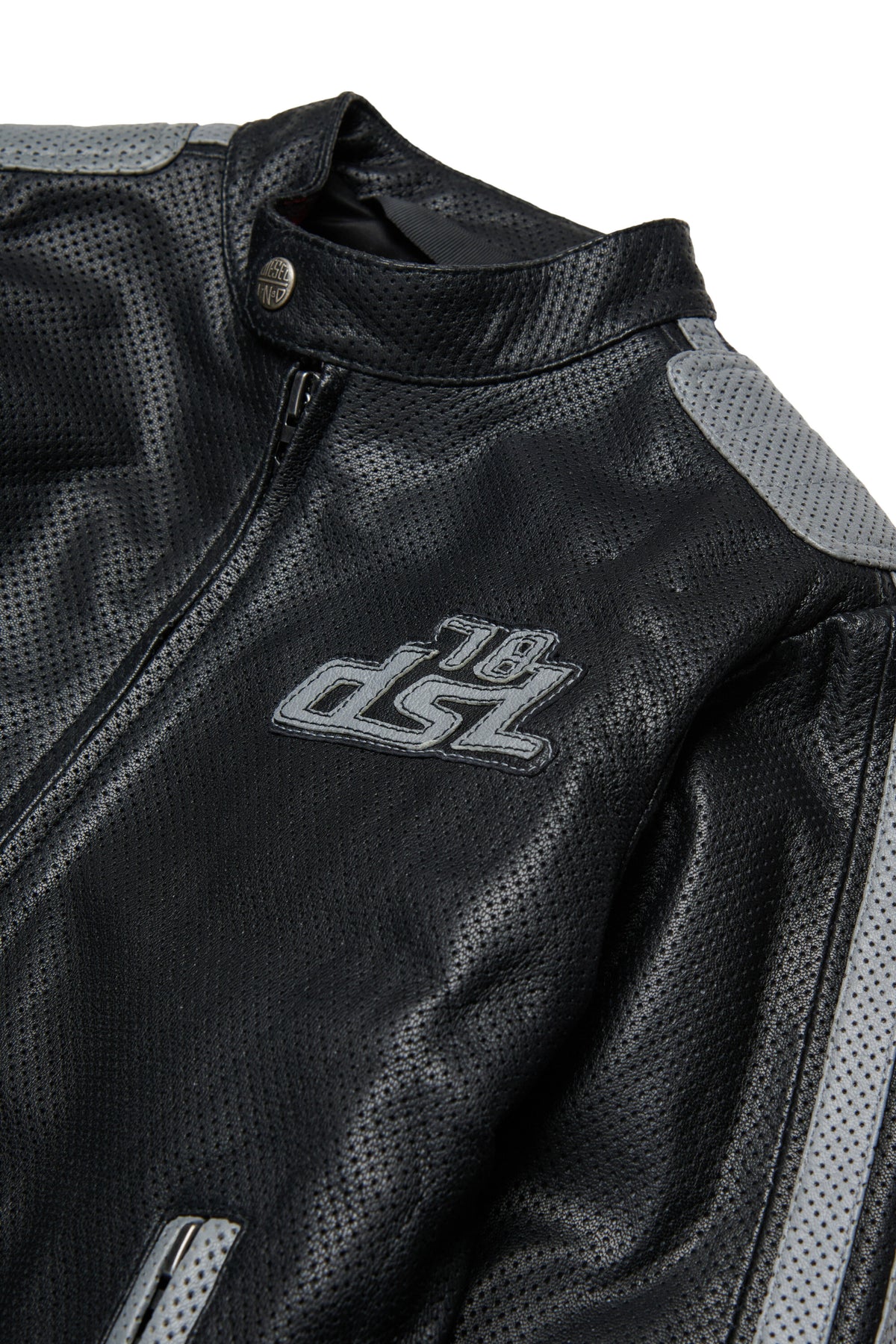 Veste biker avec logo imprimé