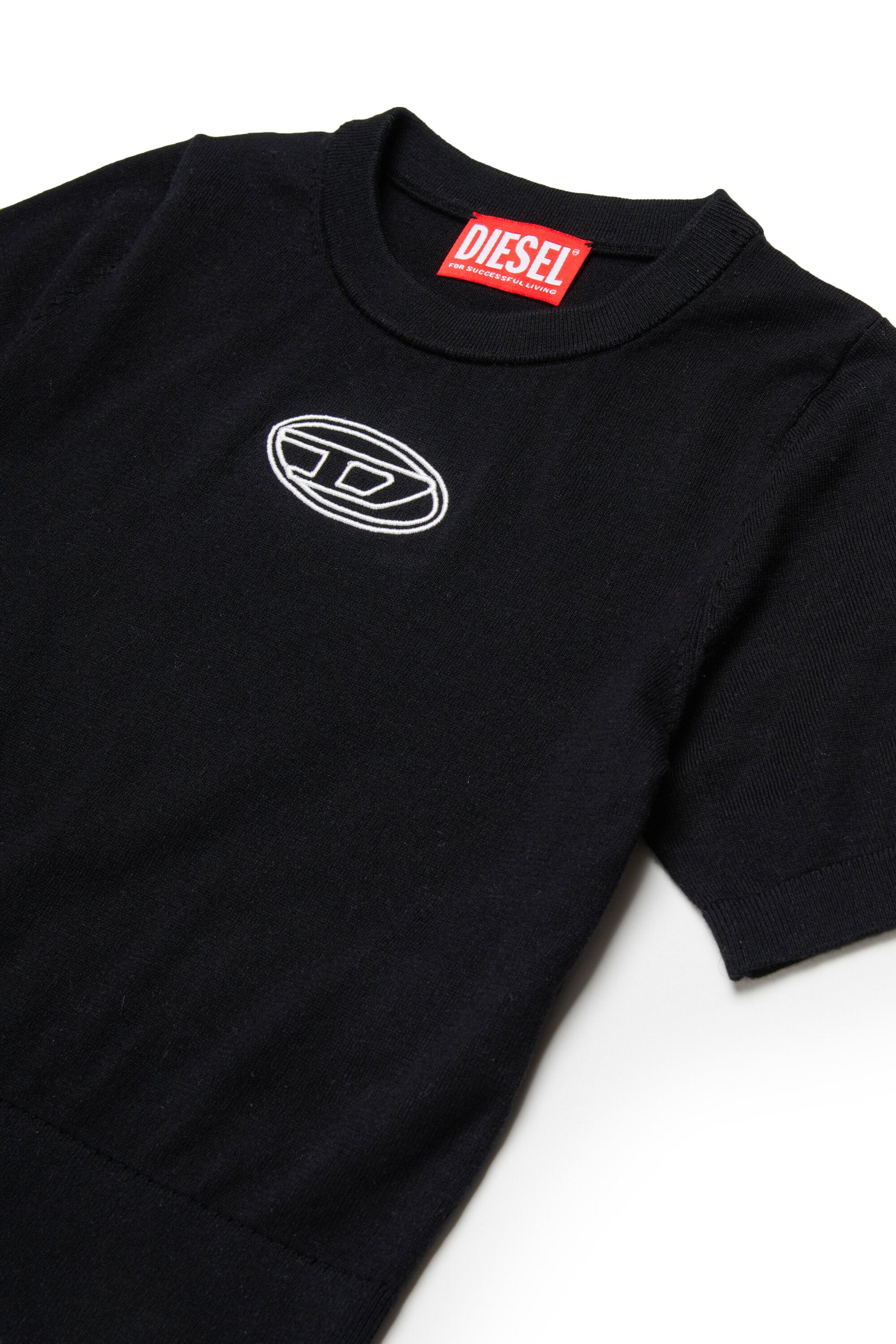 Rundhalsausschnitt-Pullover mit Oval D Logo