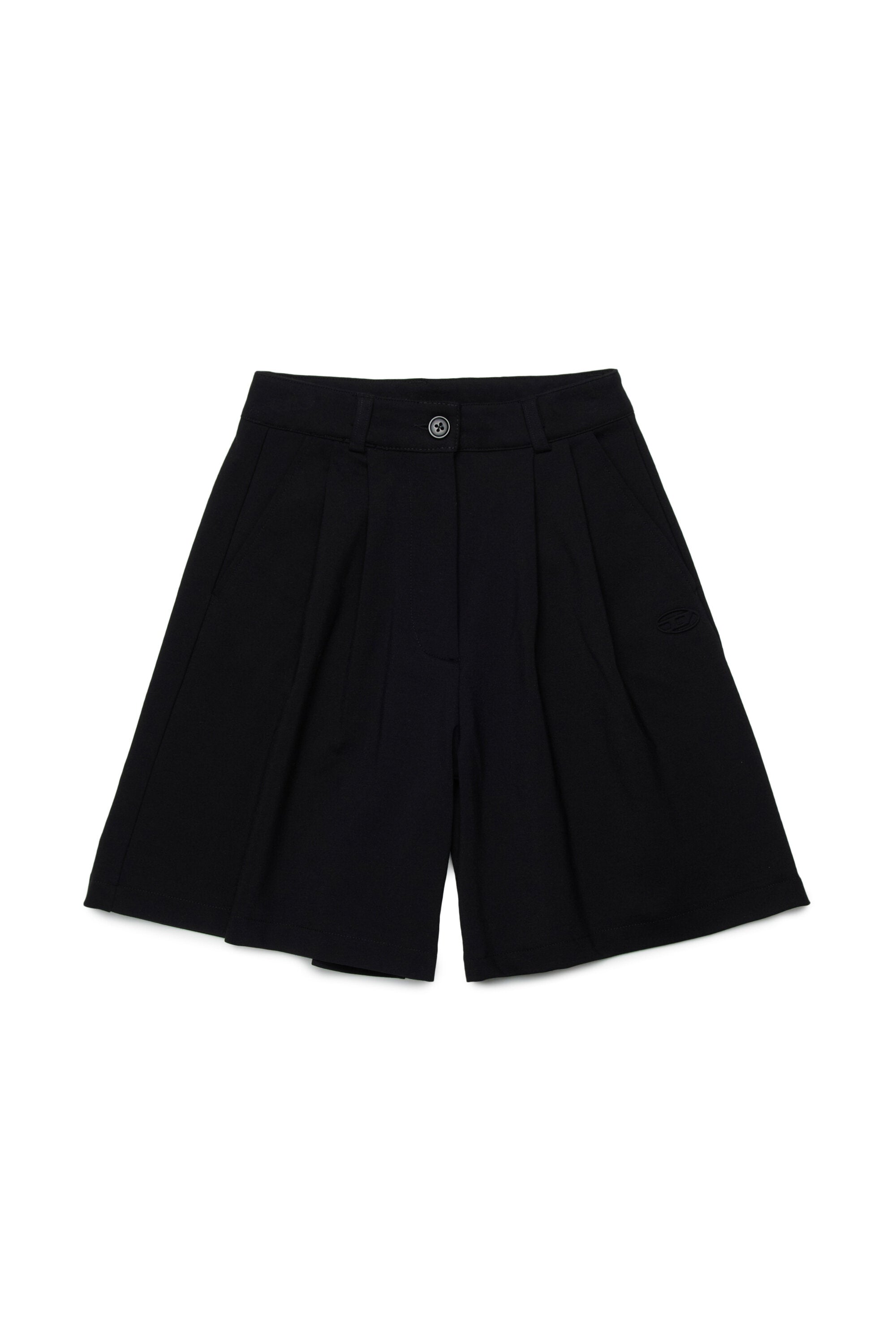 Formelle Shorts mit Logo und Bügelfalten