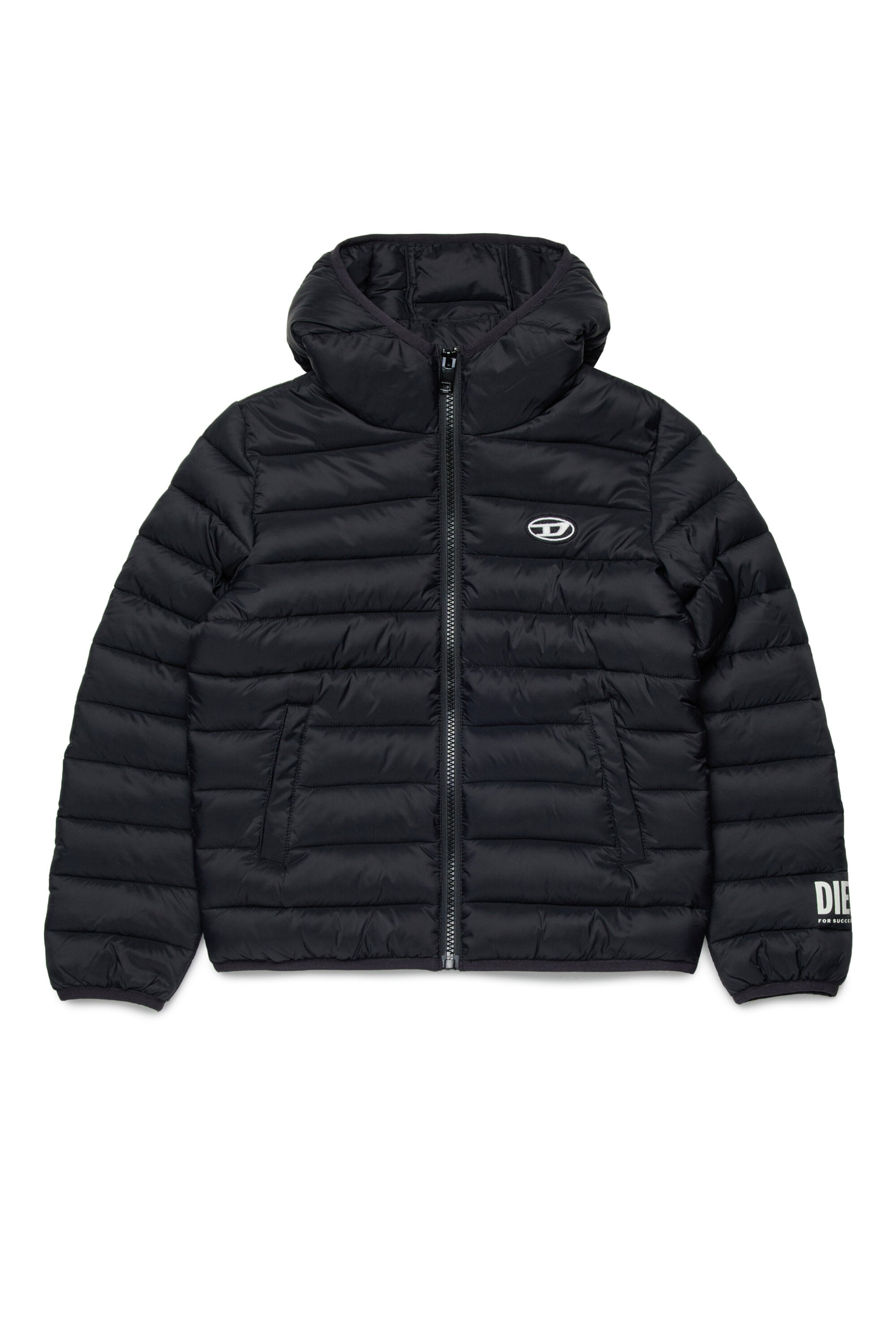 Chaqueta acolchada con logo estampado