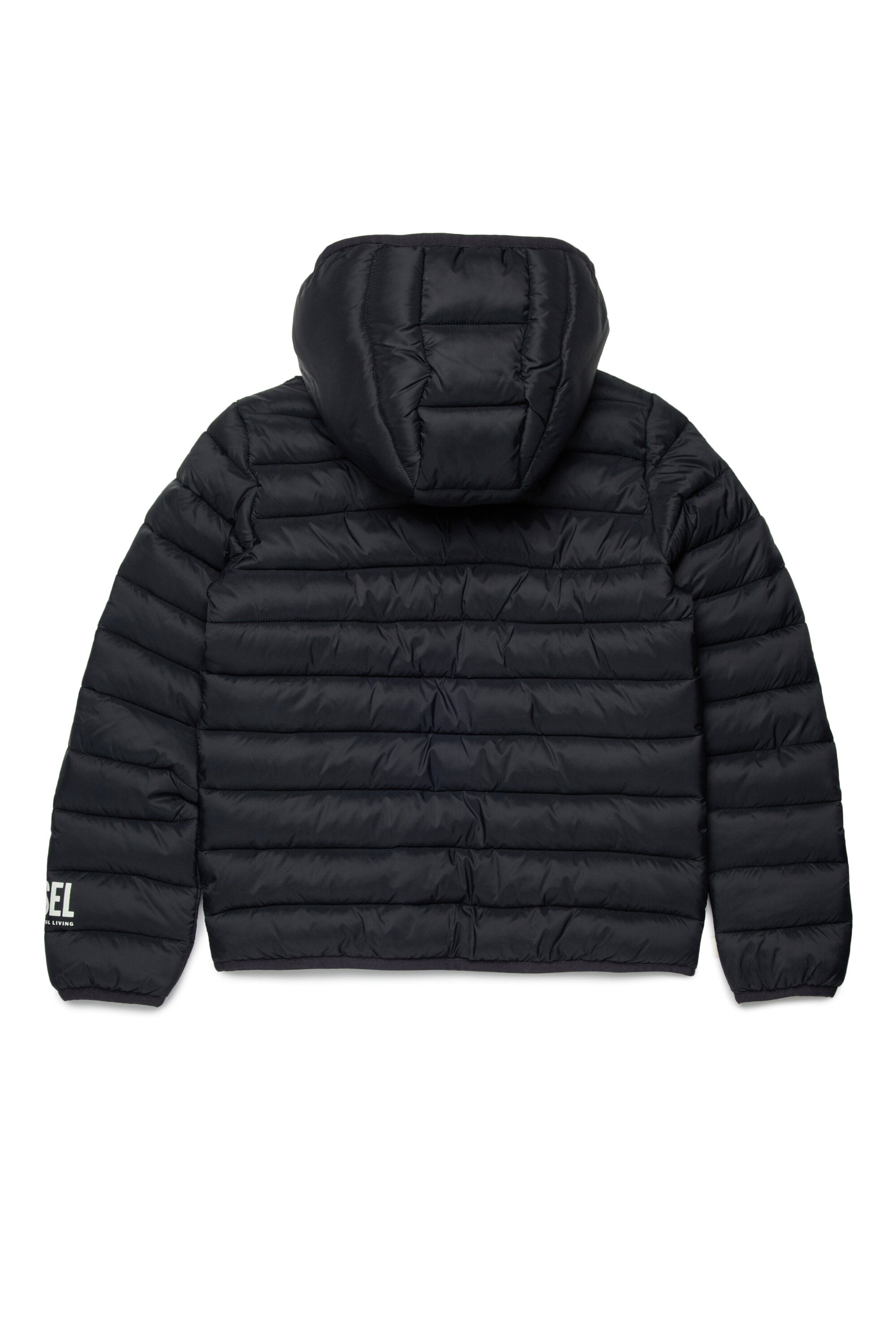 Padded jacket with printed logo