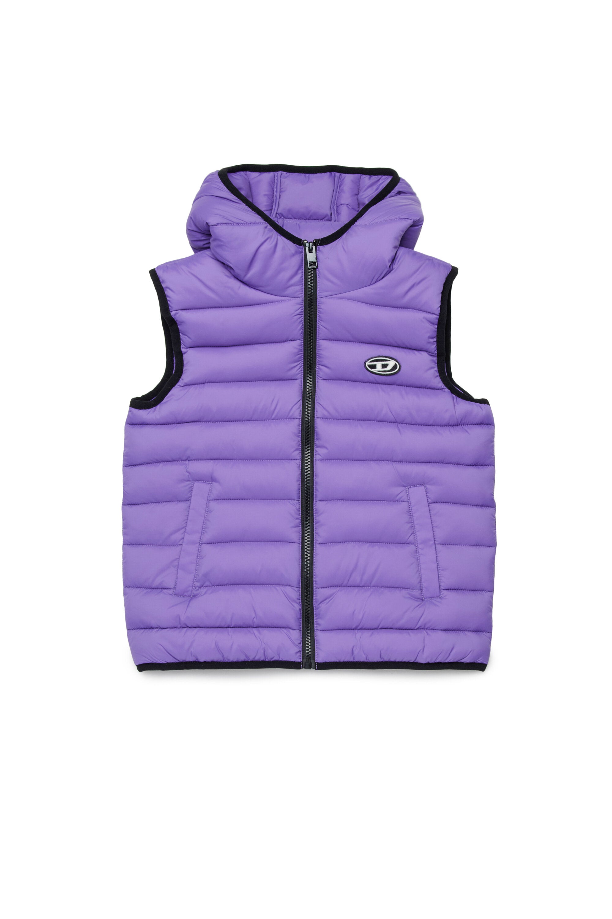 Steppjacke mit aufgedrucktem Logo