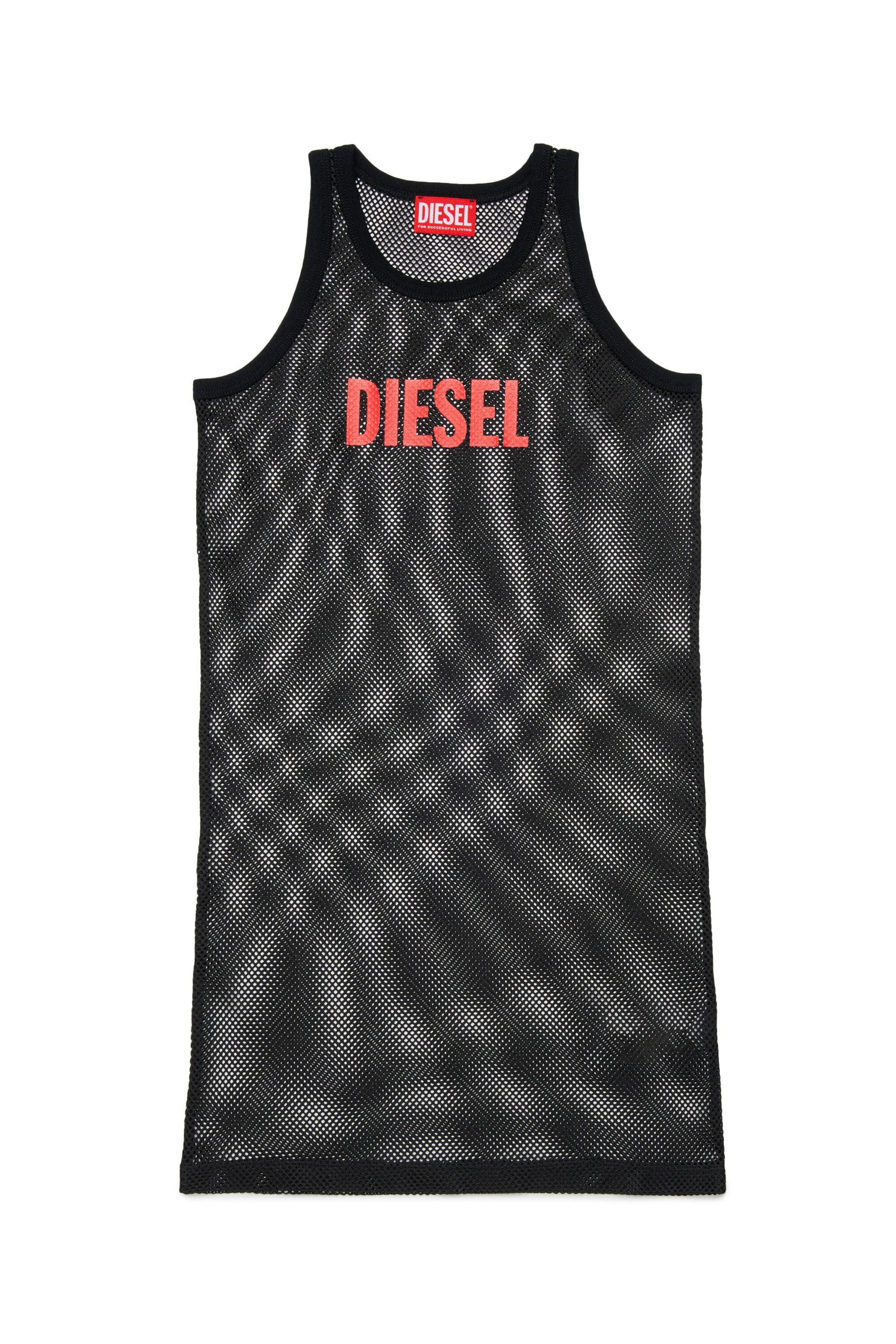 Robe de plage en résille avec logo imprimé