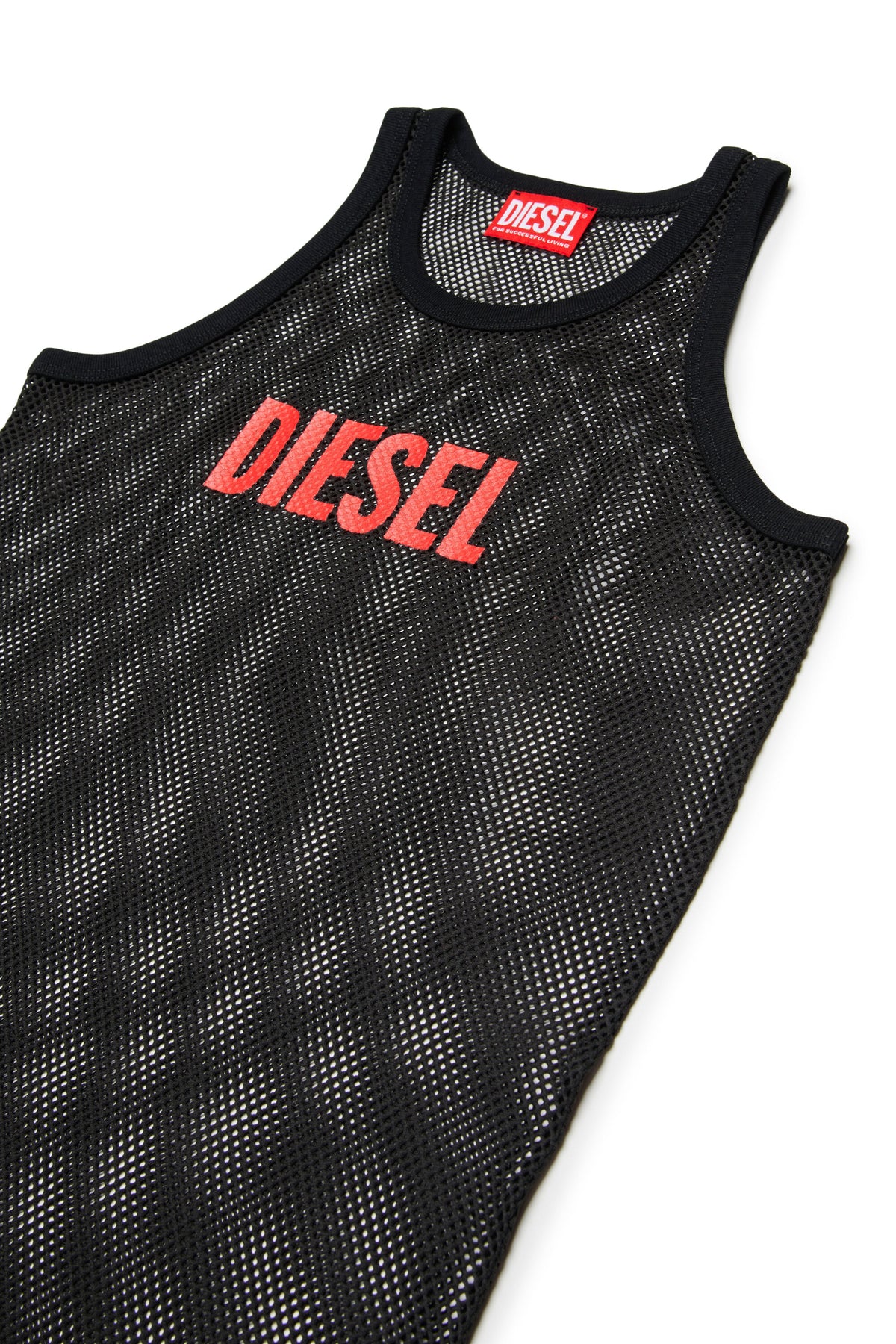 Robe de plage en résille avec logo imprimé