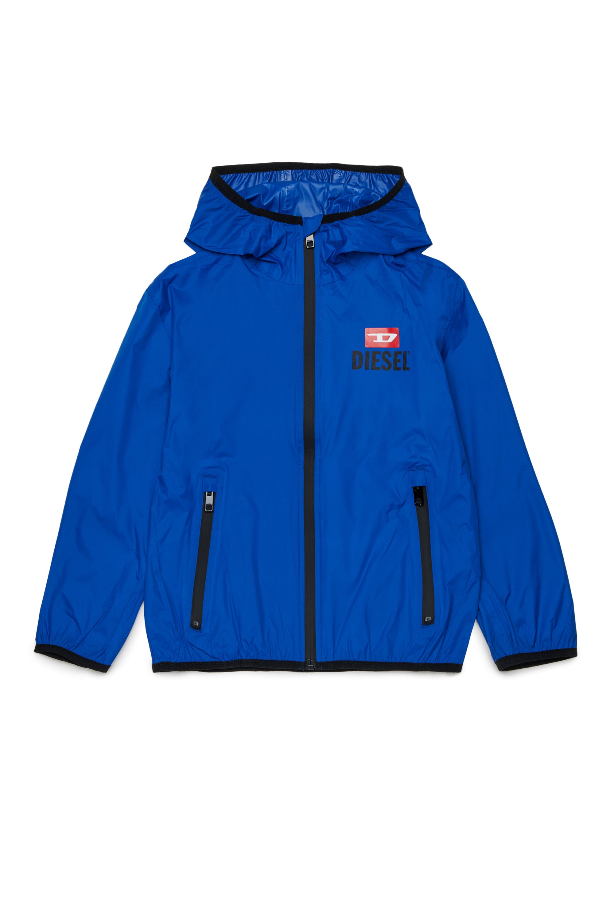 Chaqueta cortavientos con logo estampado