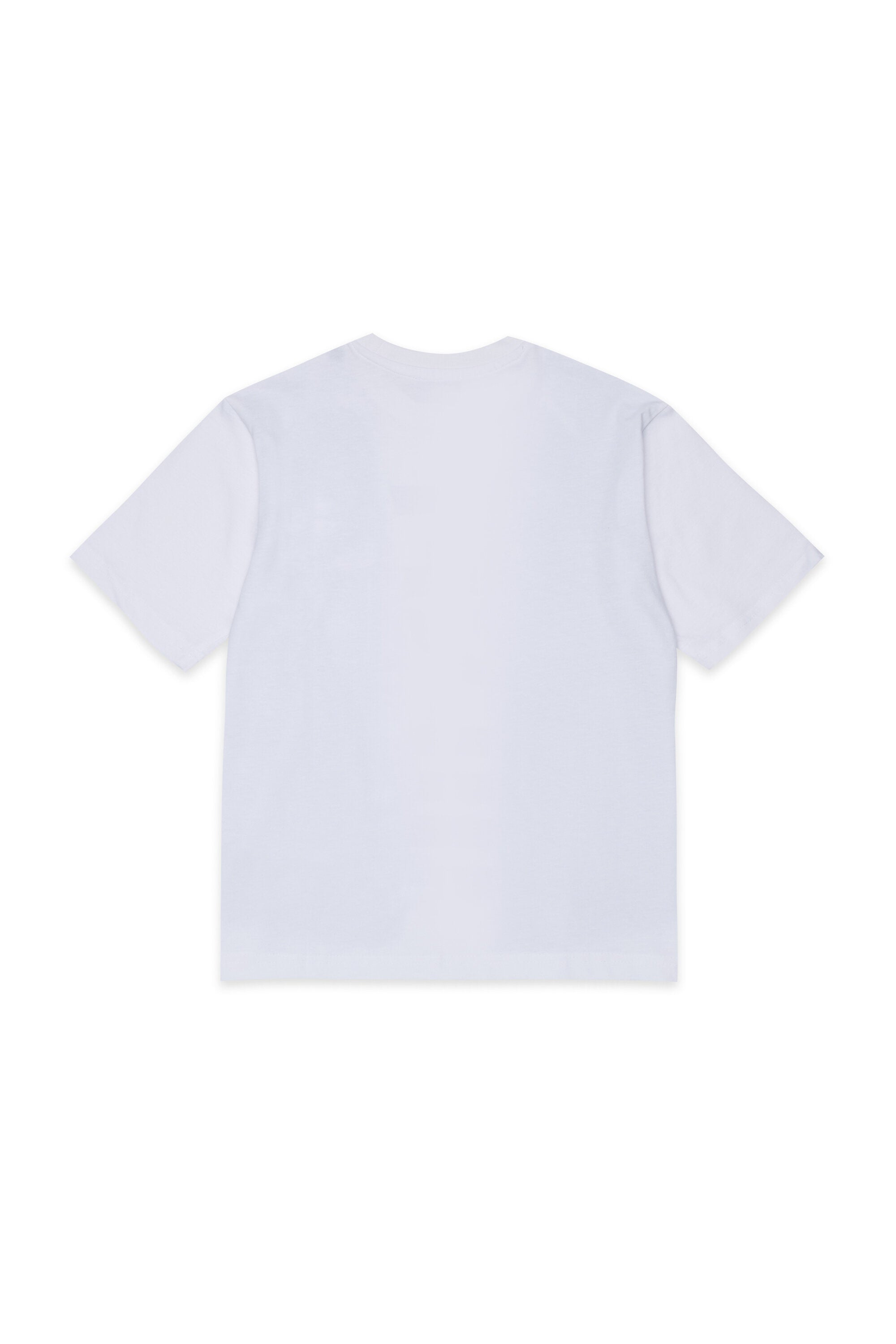 T-Shirt mit Denim-Effekt-Print und Logo