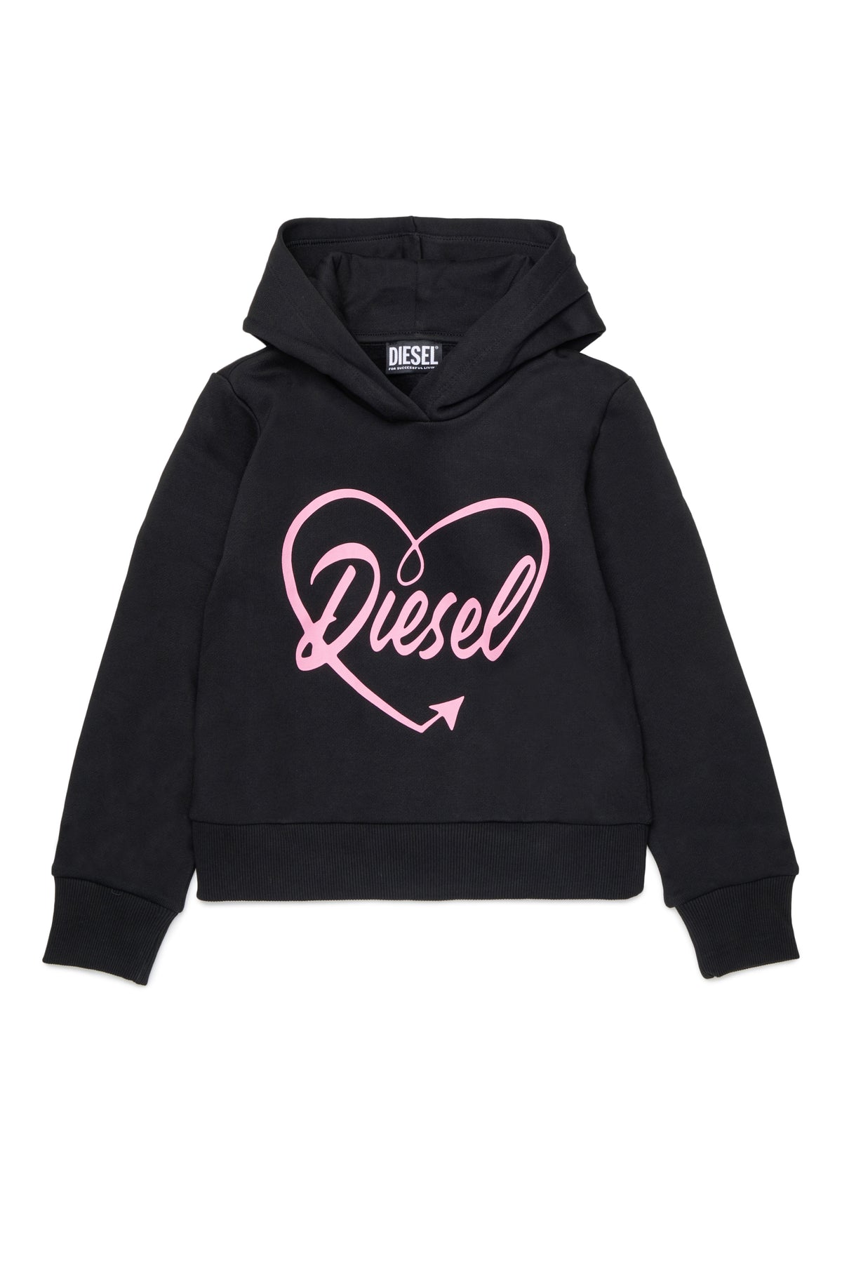 Hooded sweatshirt with heart logo