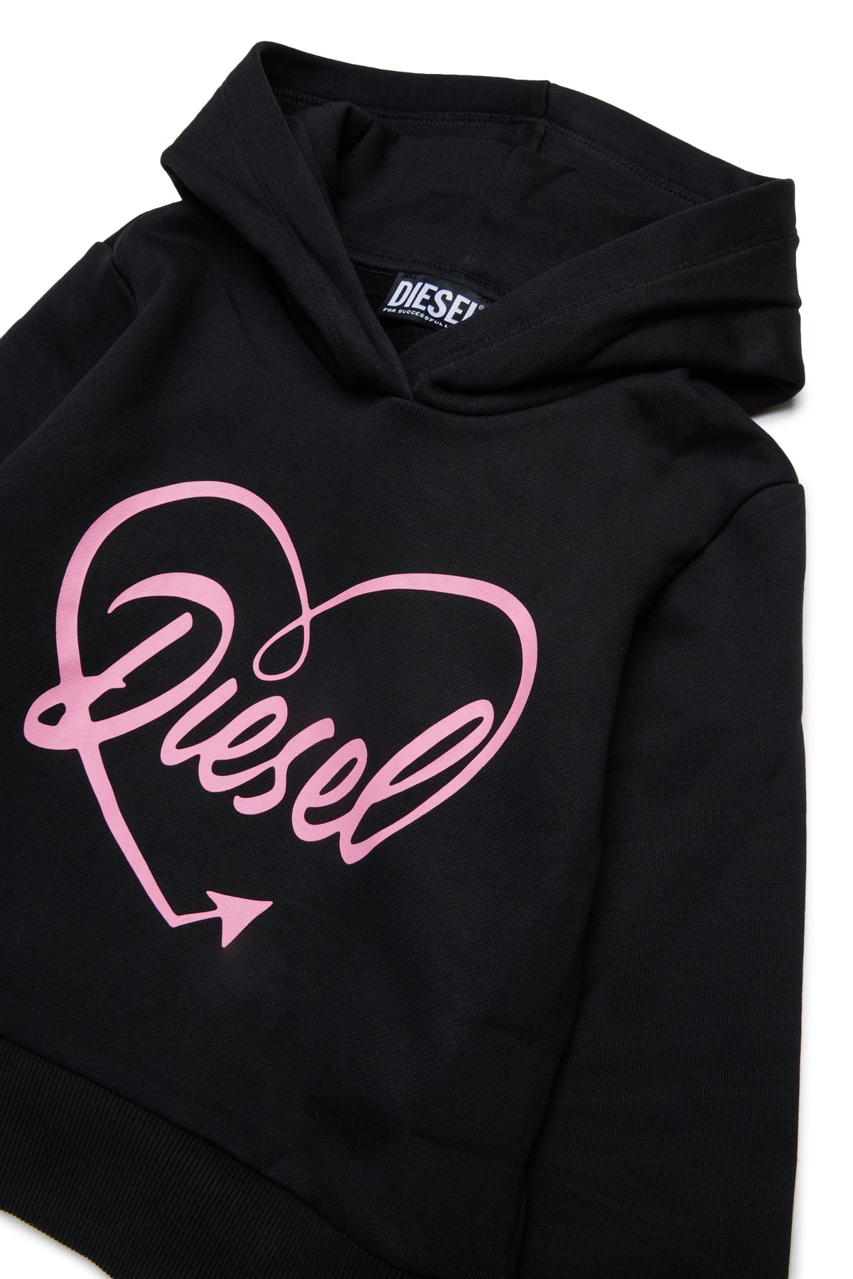 Hooded sweatshirt with heart logo