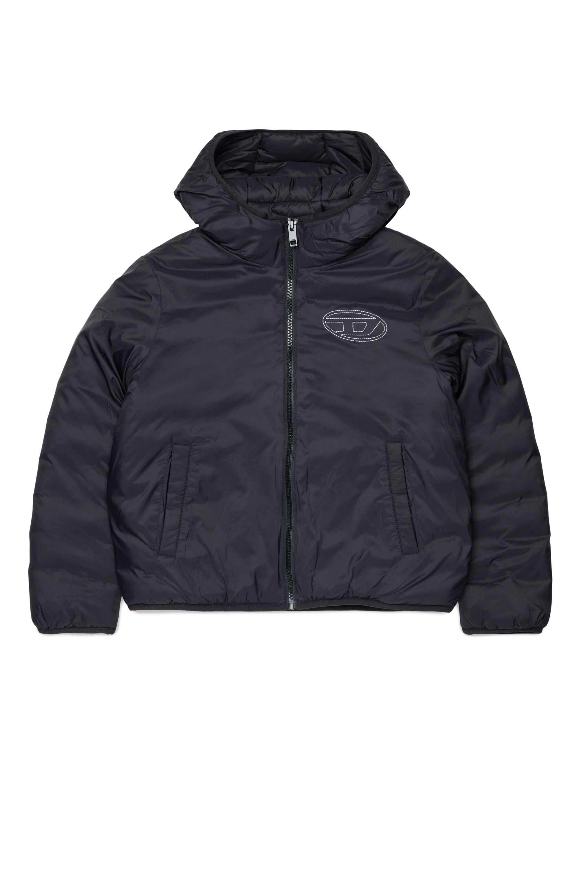 Chaqueta acolchada con logo estampado