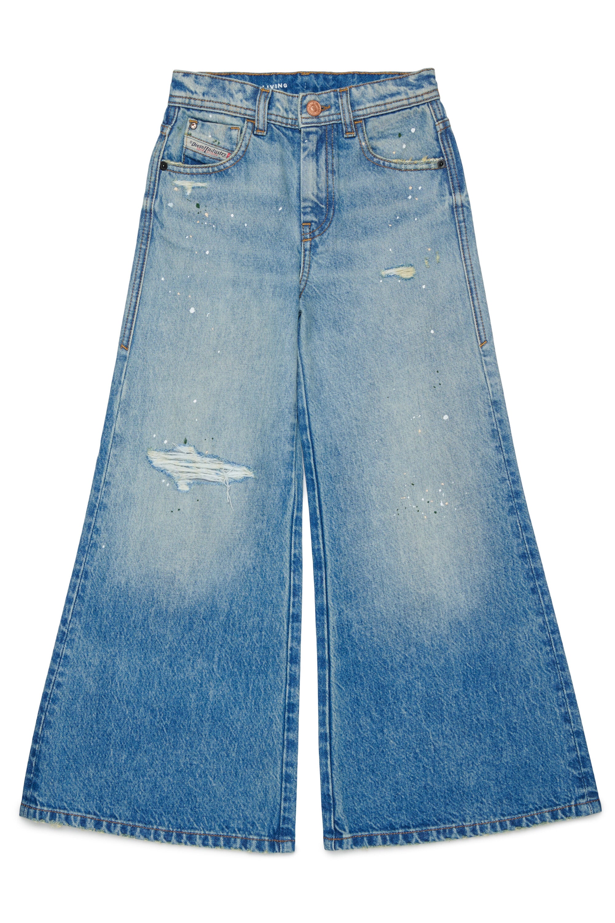 Jeans flare fit effetto vissuto - D-Aromy