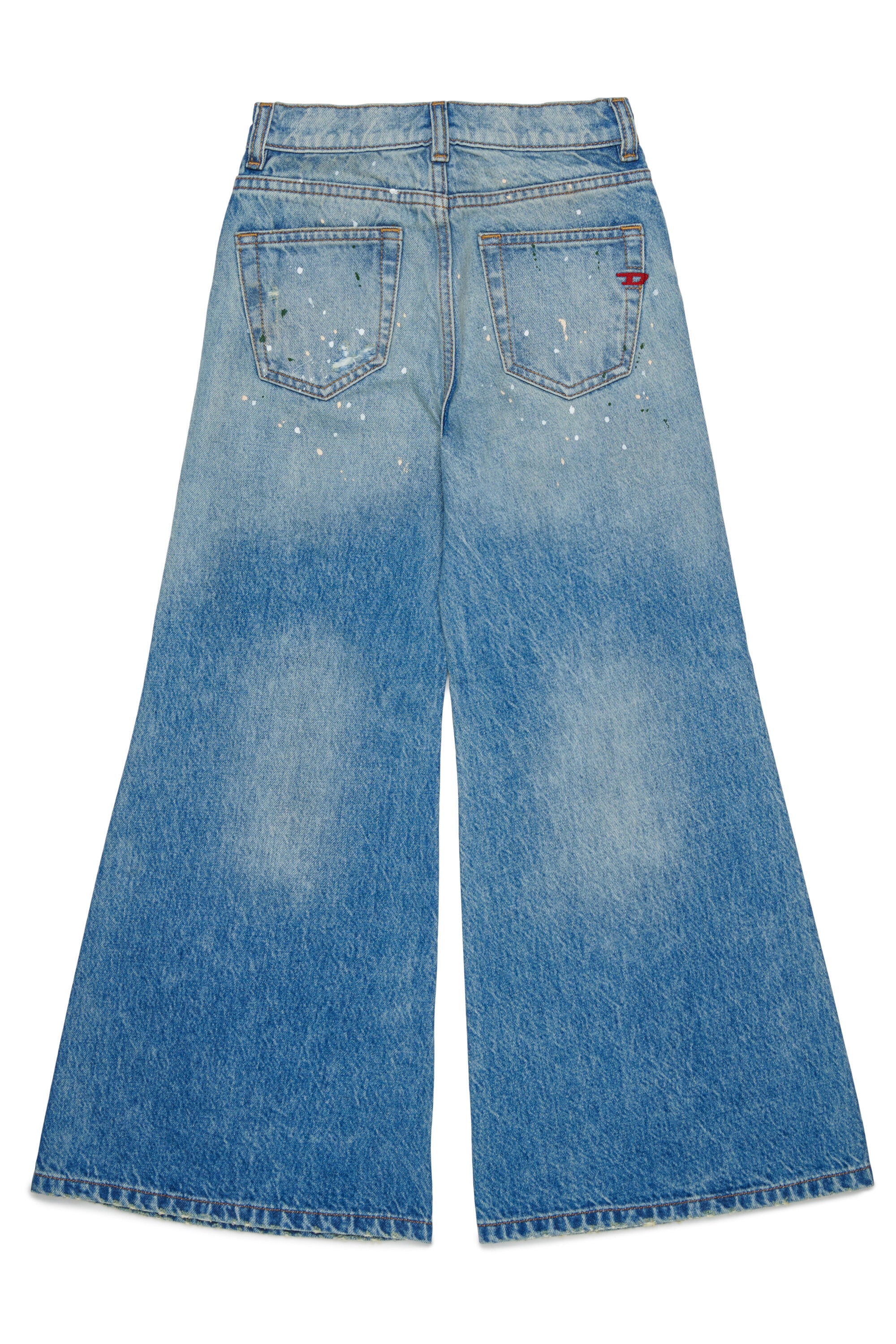 Flare fit jeans with used effect - D-Aromy
