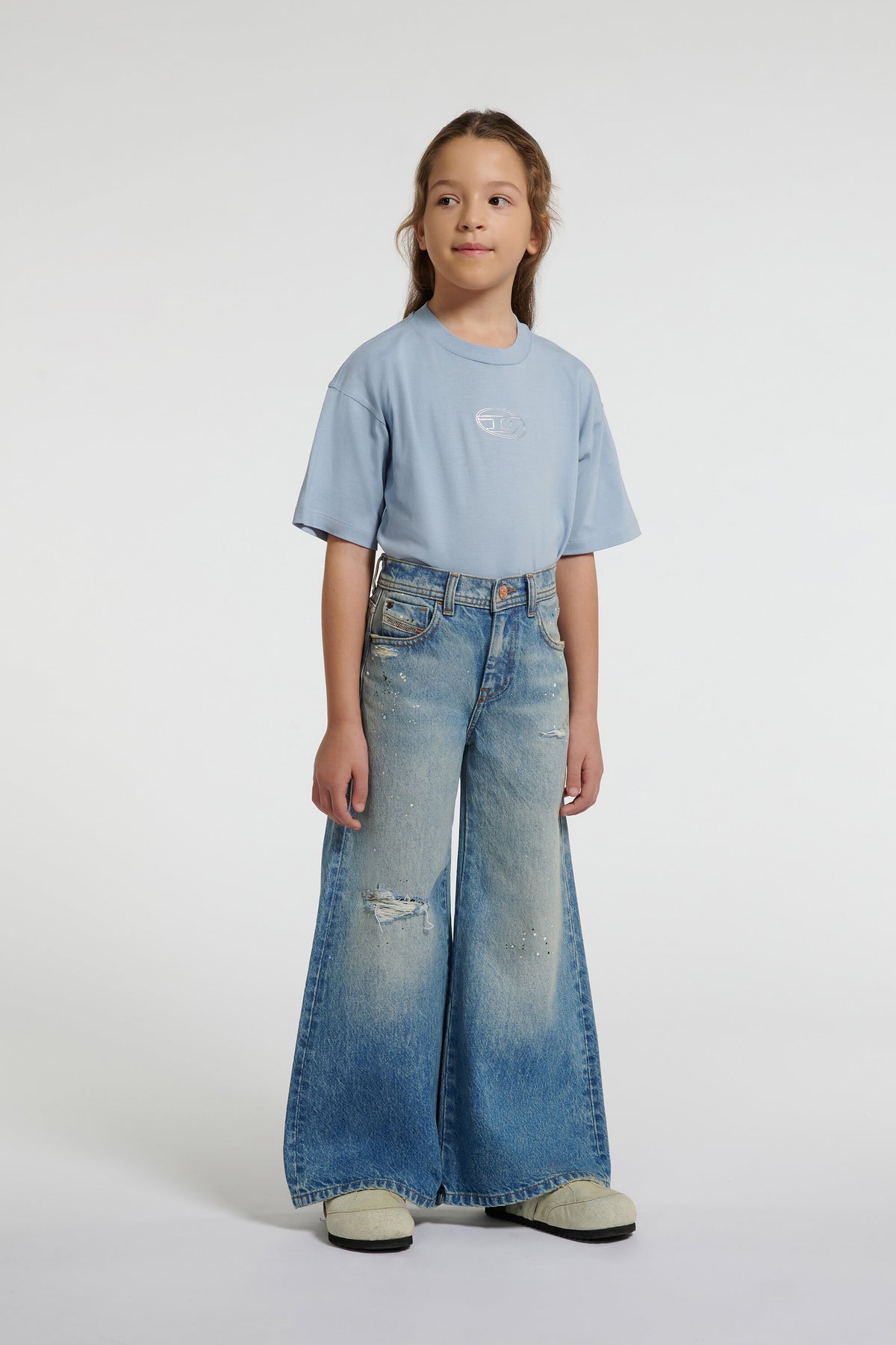 Jeans coupe flare effet usé - D-Aromy