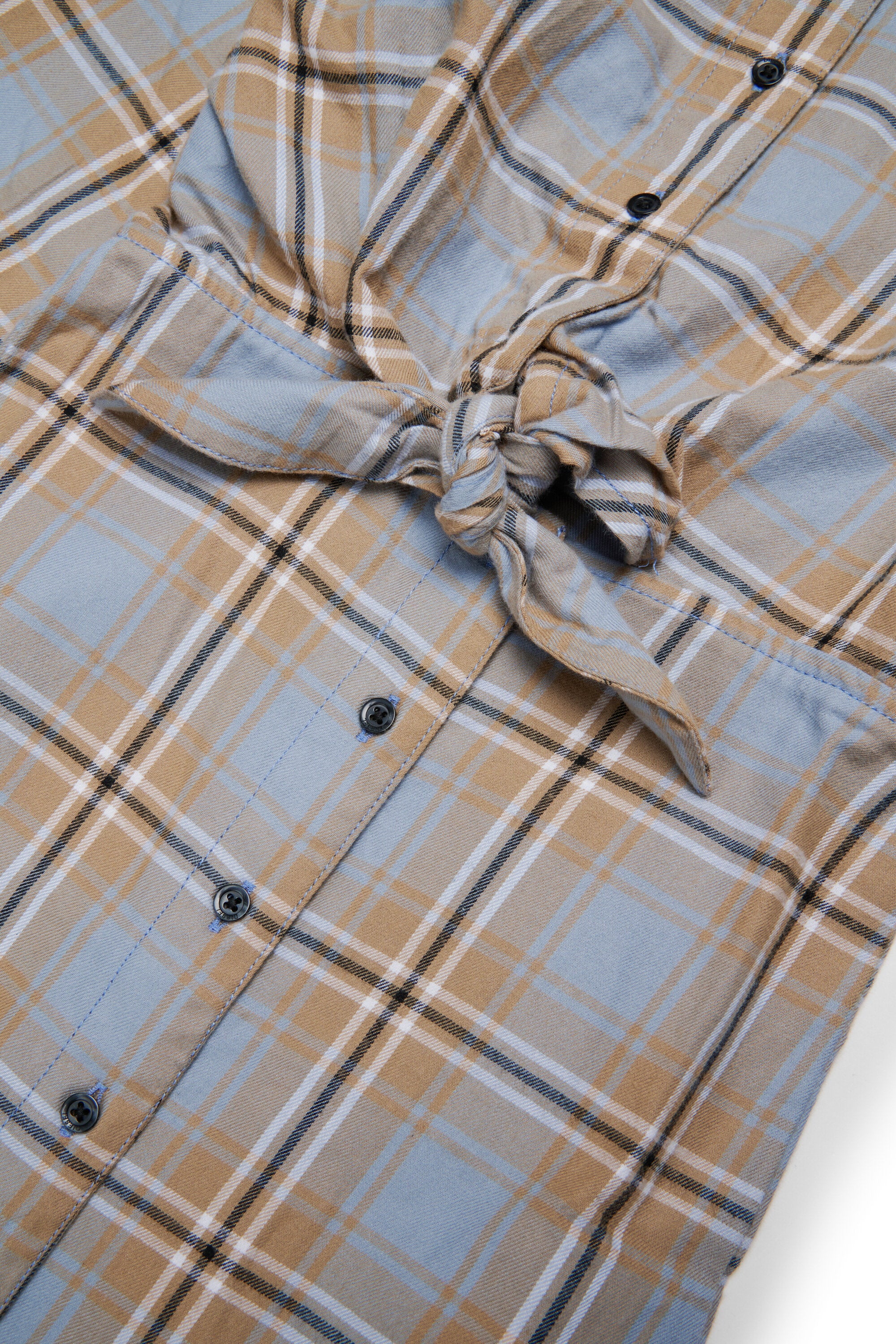 Robe chemisier à carreaux avec logo