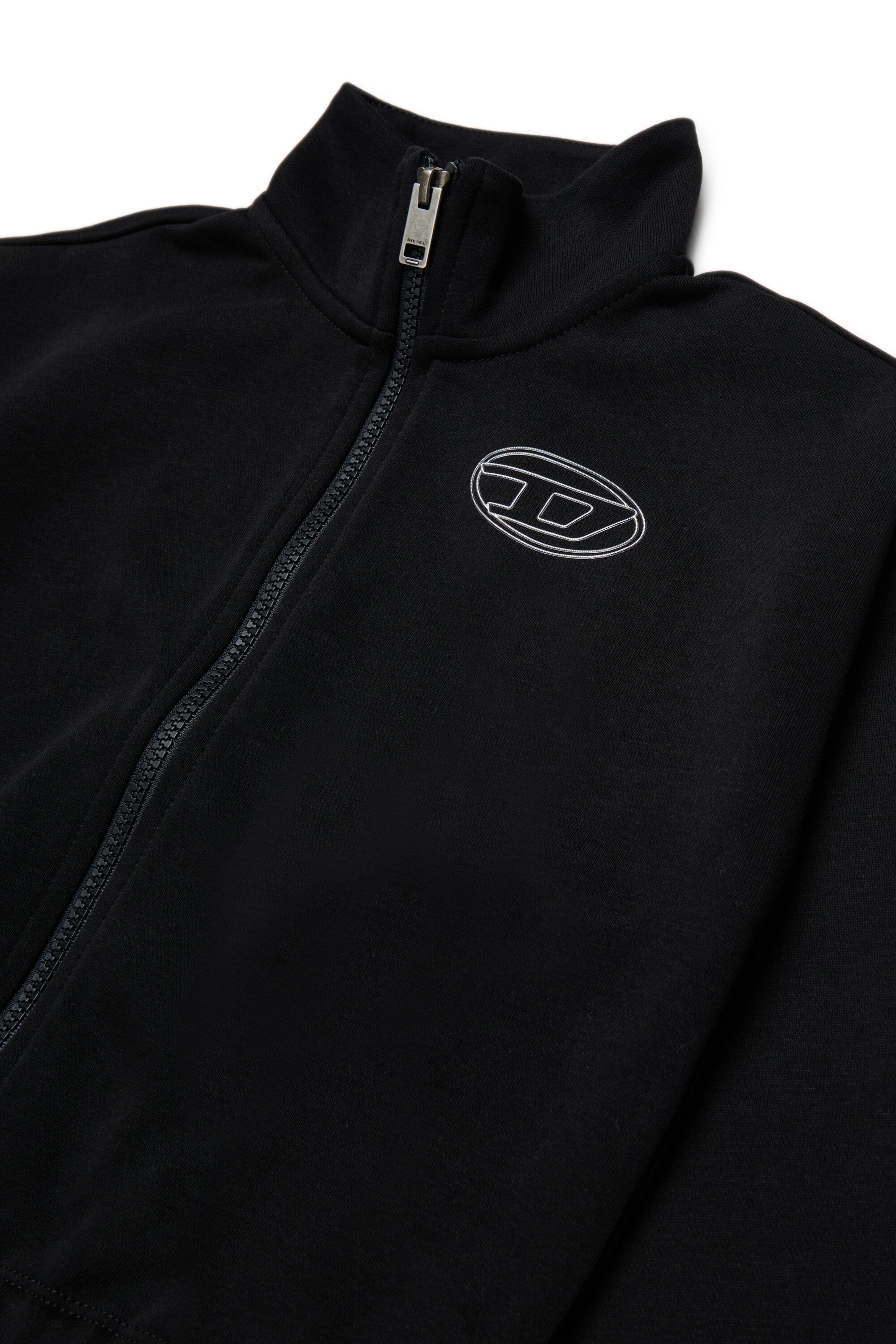 Felpa con zip e logo