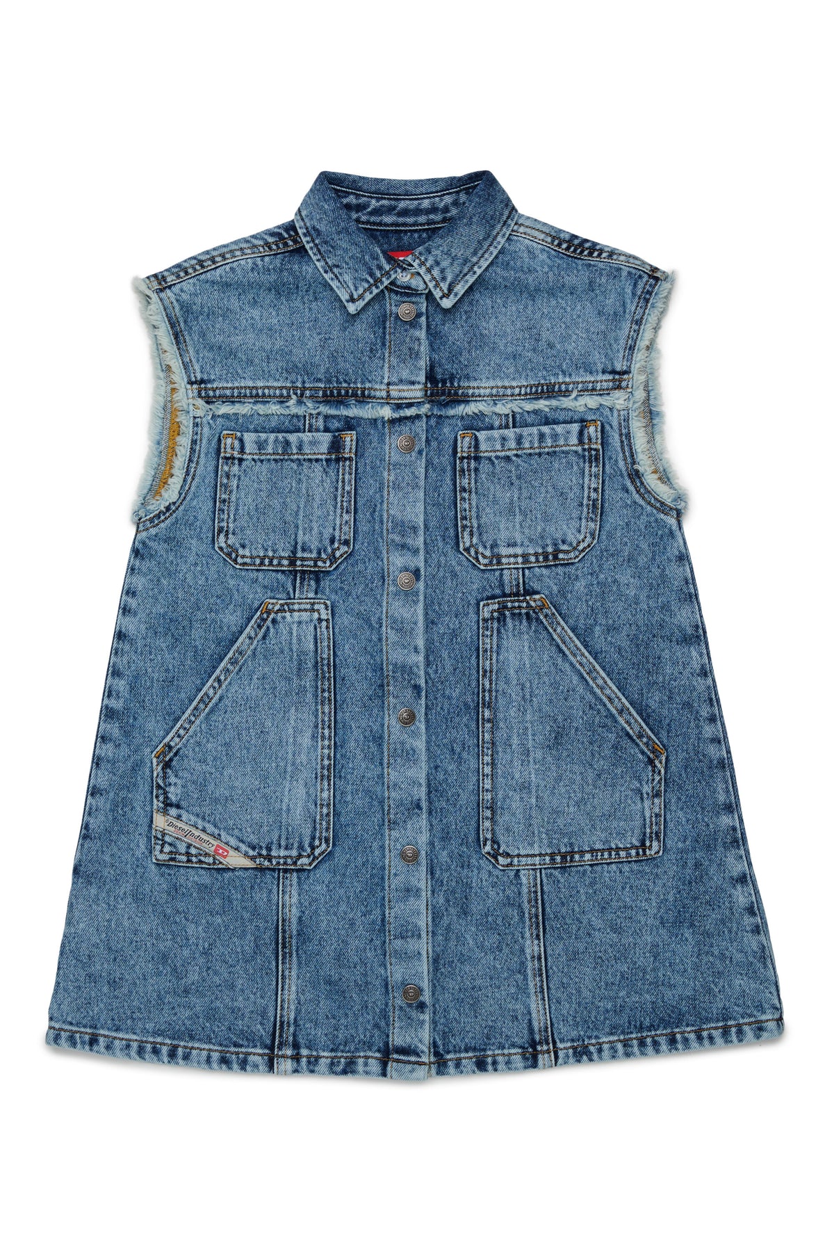Robe en denim sans manches