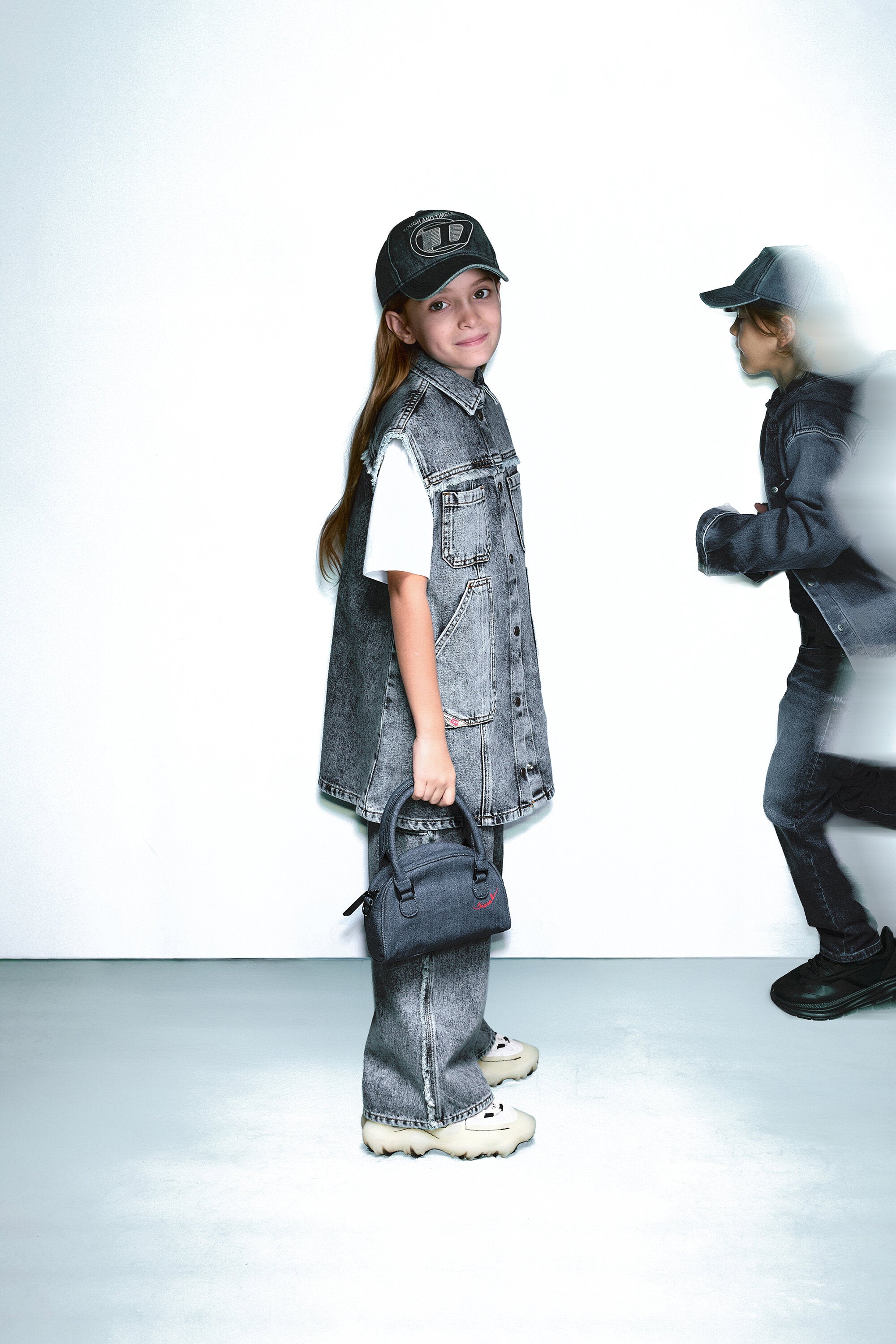 Robe en denim sans manches