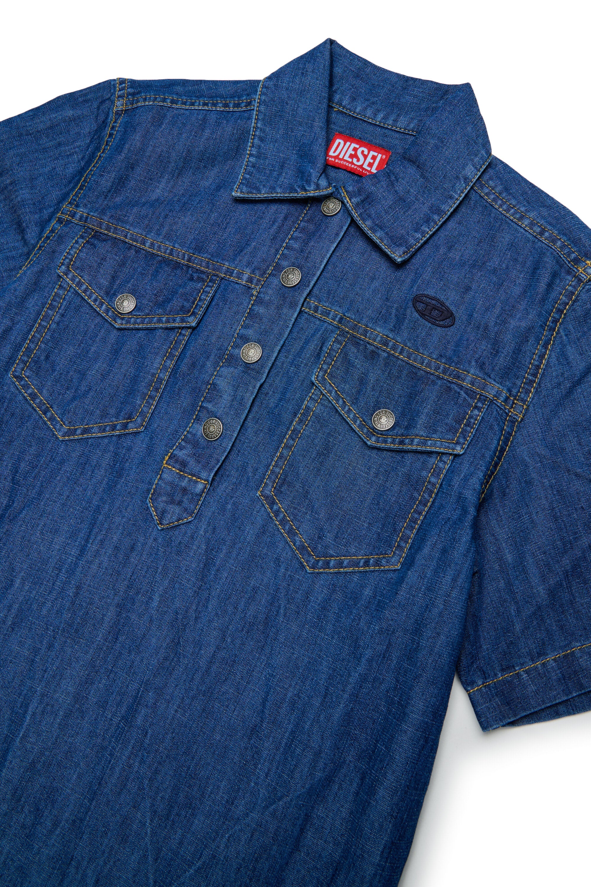 Denimkleid mit Logo
