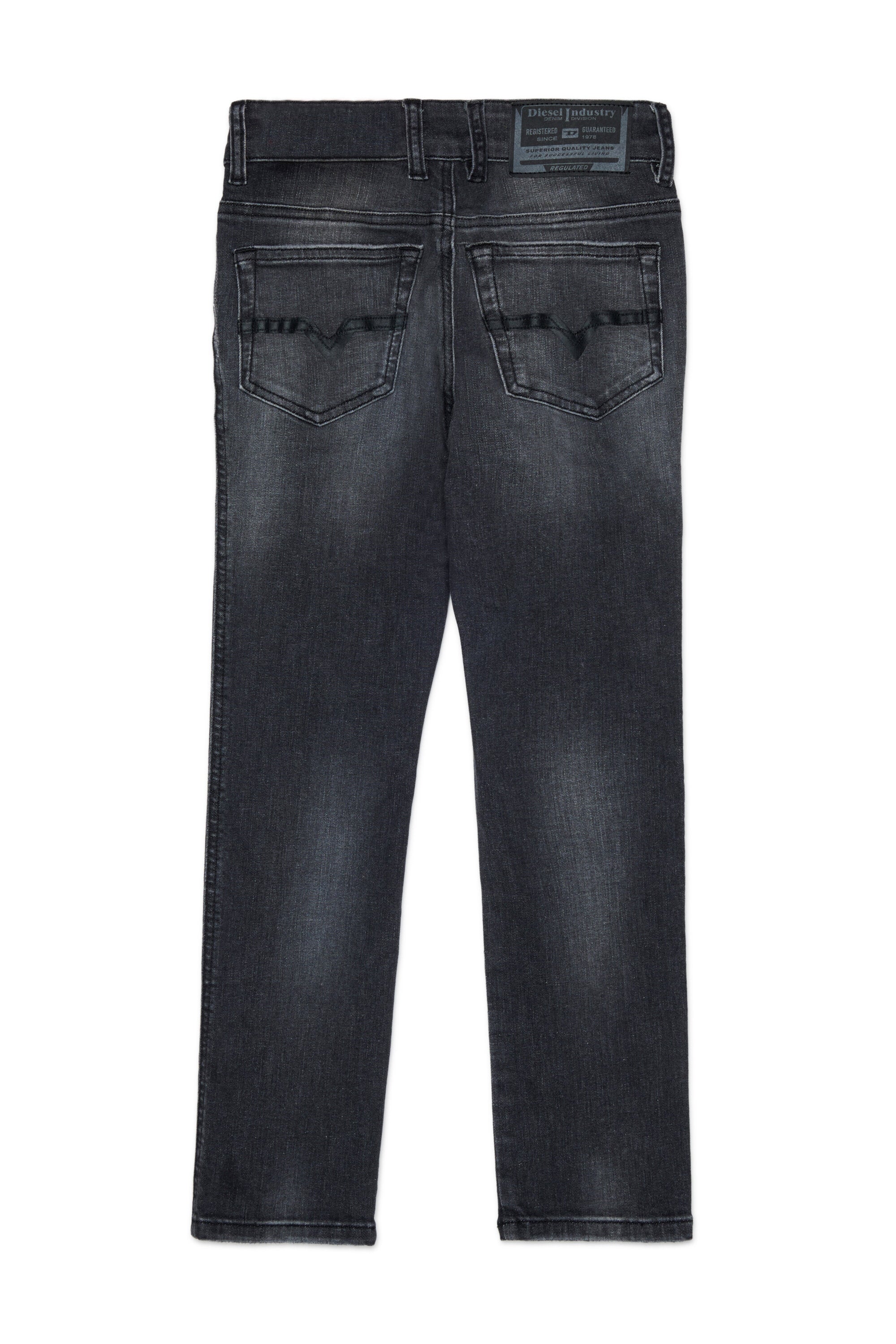 Jeans Slim-Passform in schwarzer Waschung - D-Veel
