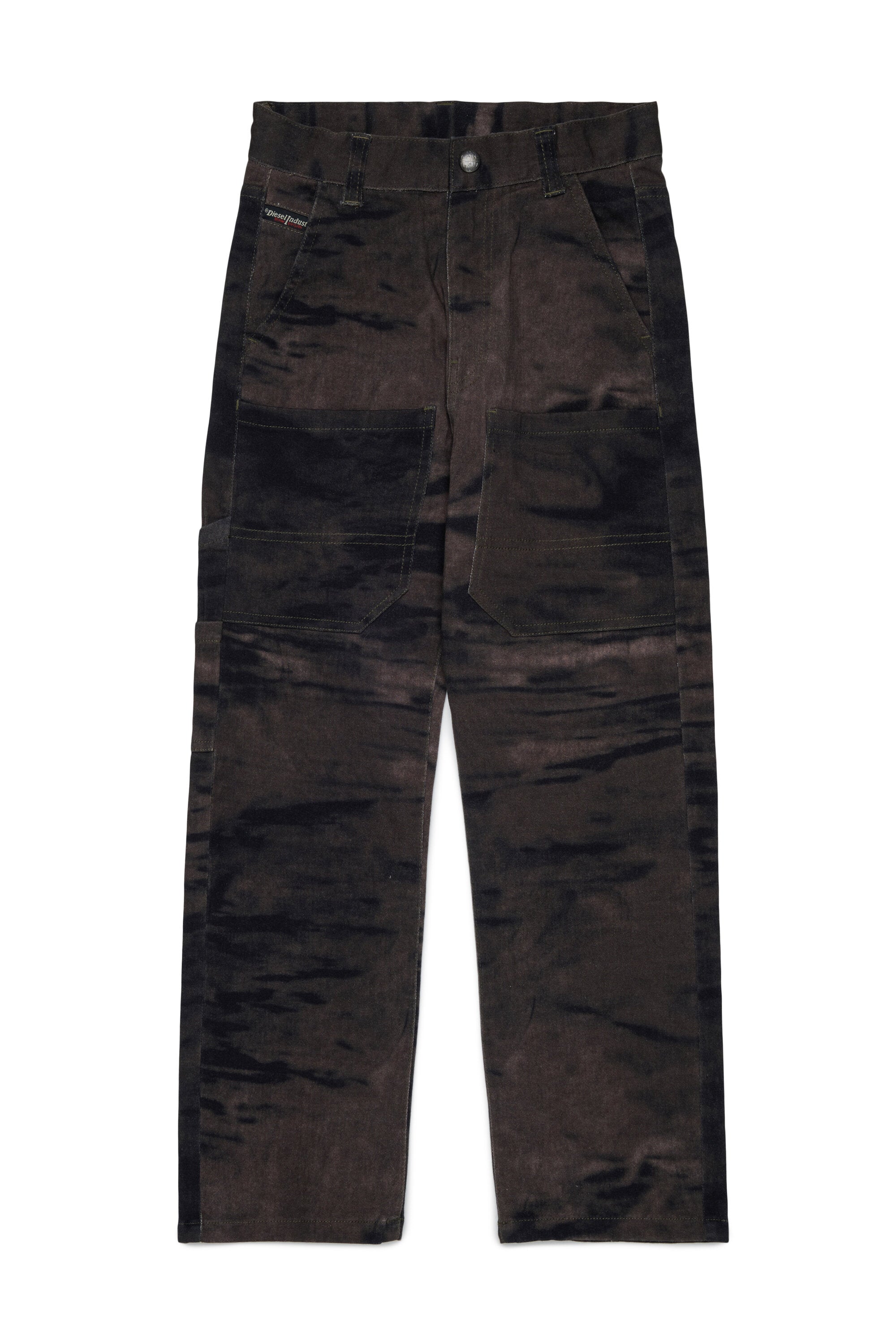 Cargohose in Samtoptik
