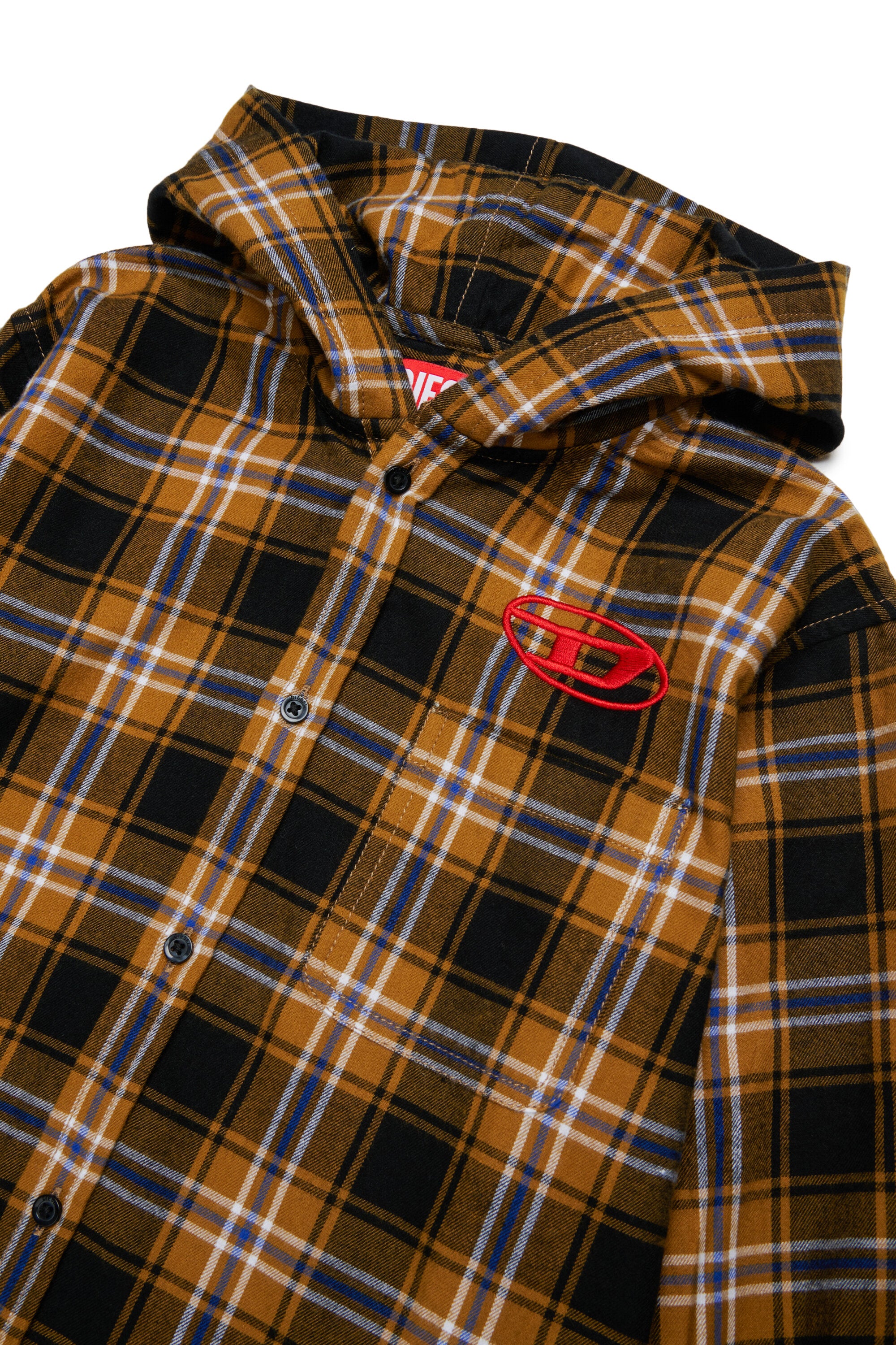 Chemise à carreaux avec logo